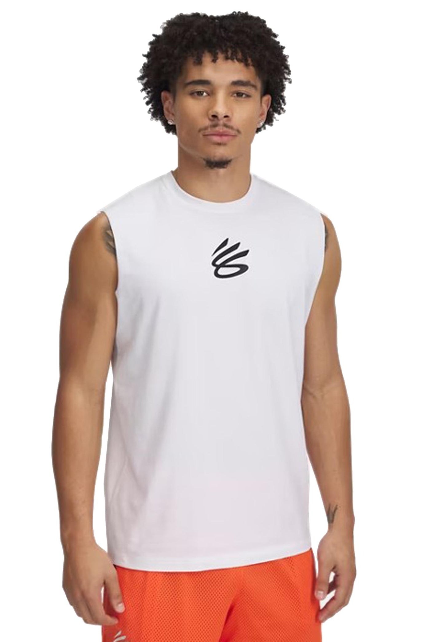 Canottiera T-shirt senza maniche bianca Curry Under Armour A25 77-1390352 01000100 UNDER ARMOUR 