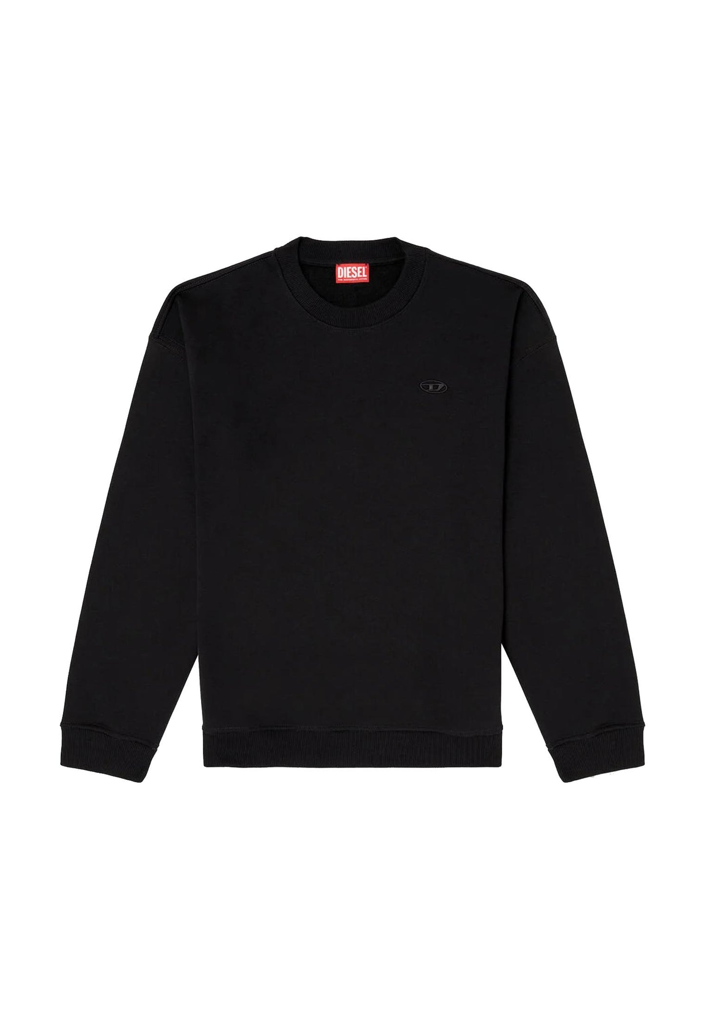 Felpa girocollo nera oversize Diesel A25 A18694-0HYAT 44 DIESEL 