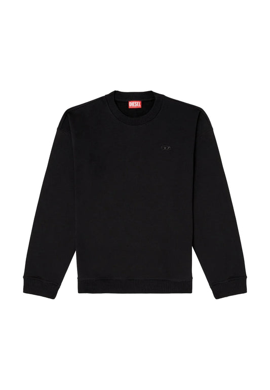 Felpa girocollo nera oversize Diesel A25 A18694-0HYAT 44 DIESEL 