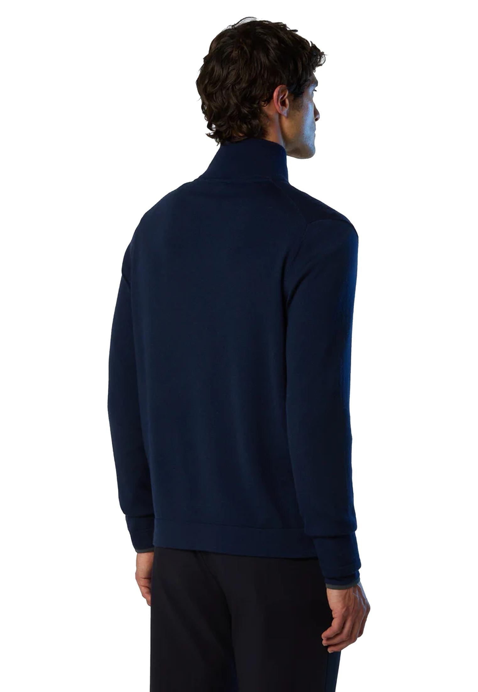 Maglione mezza zip blu lana North Sails A25 699219 08020802 NORTH SAILS 