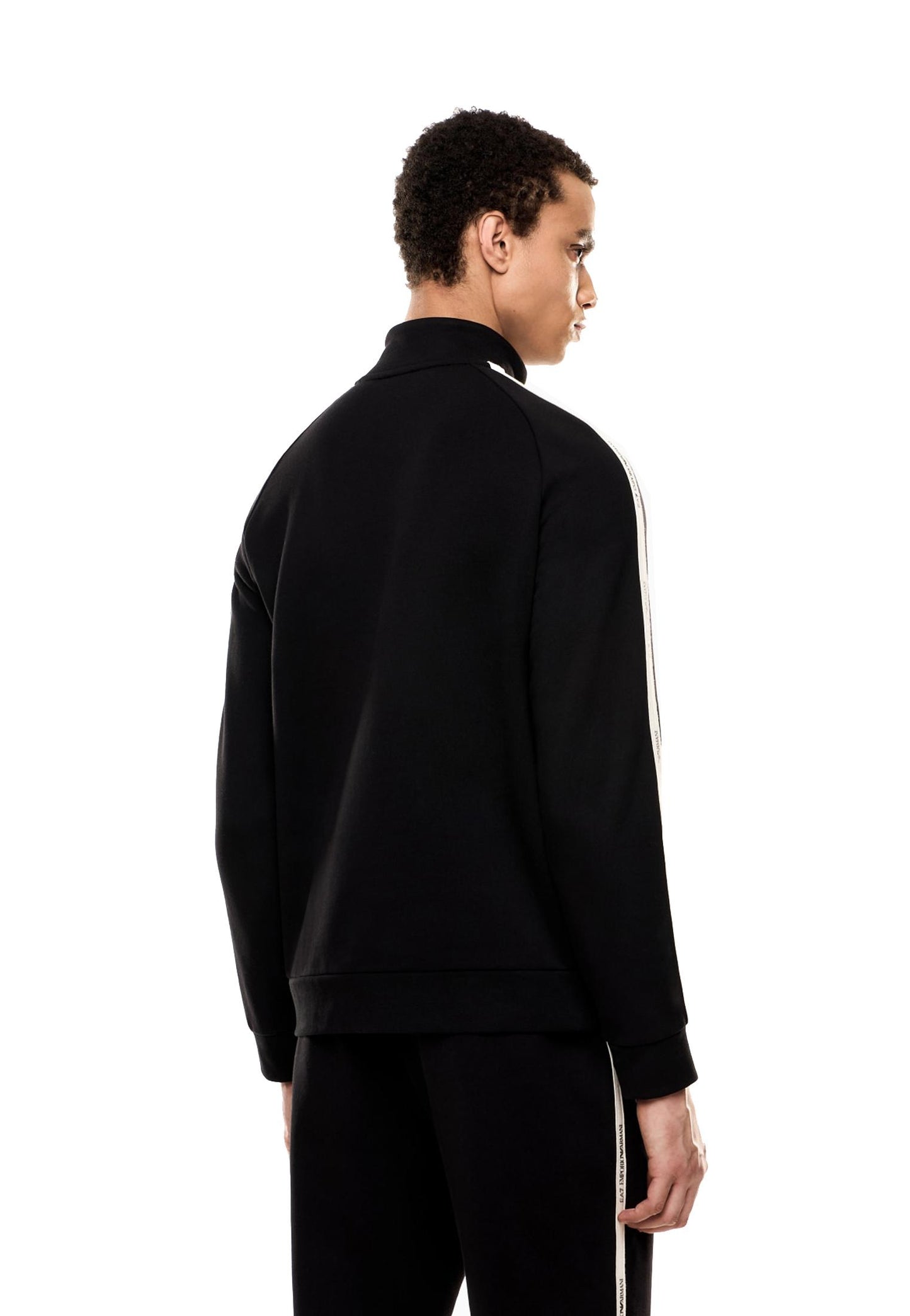 Felpa nera collo alto e mezza zip Logo Series EA7 Armani A25 7M000971 AF10377 UC001UC001 EA7 