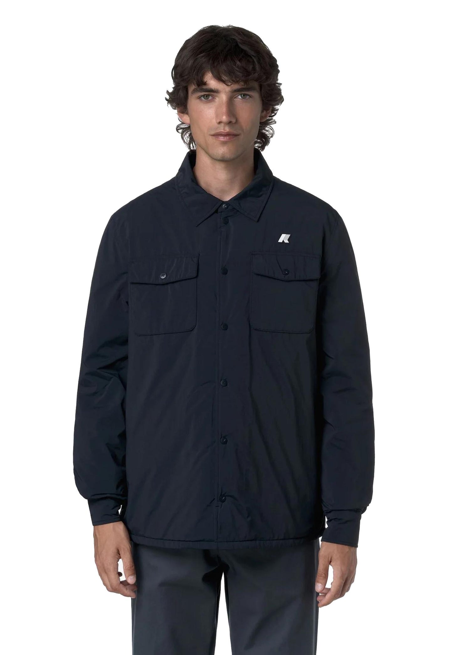 Giacca sovracamicia invernale impermeabile blu Umbert Plain Warm K-Way A25 K2136JW K89K89 K-WAY 