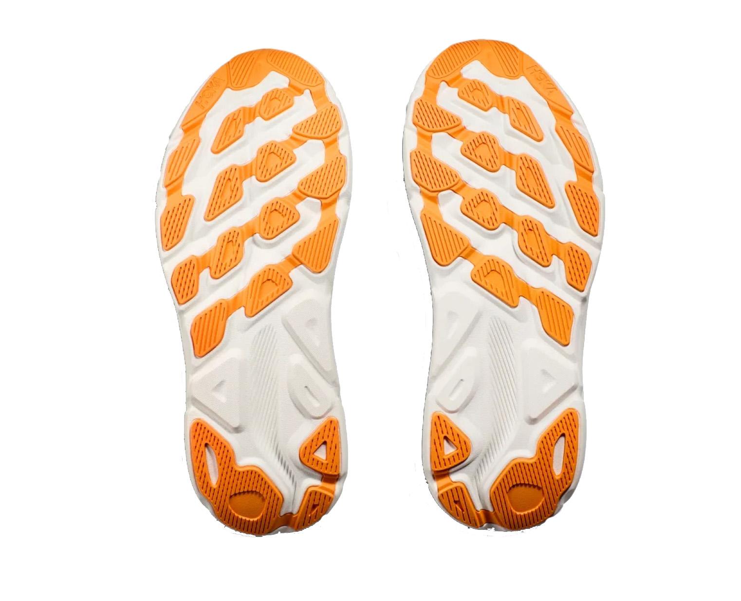 Scarpe sneakers da corsa uomo verde acqua/bianche/arancioni Clifton 9 Hoka A24 1127895 CLIFTON 9 MCNMCN HOKA 