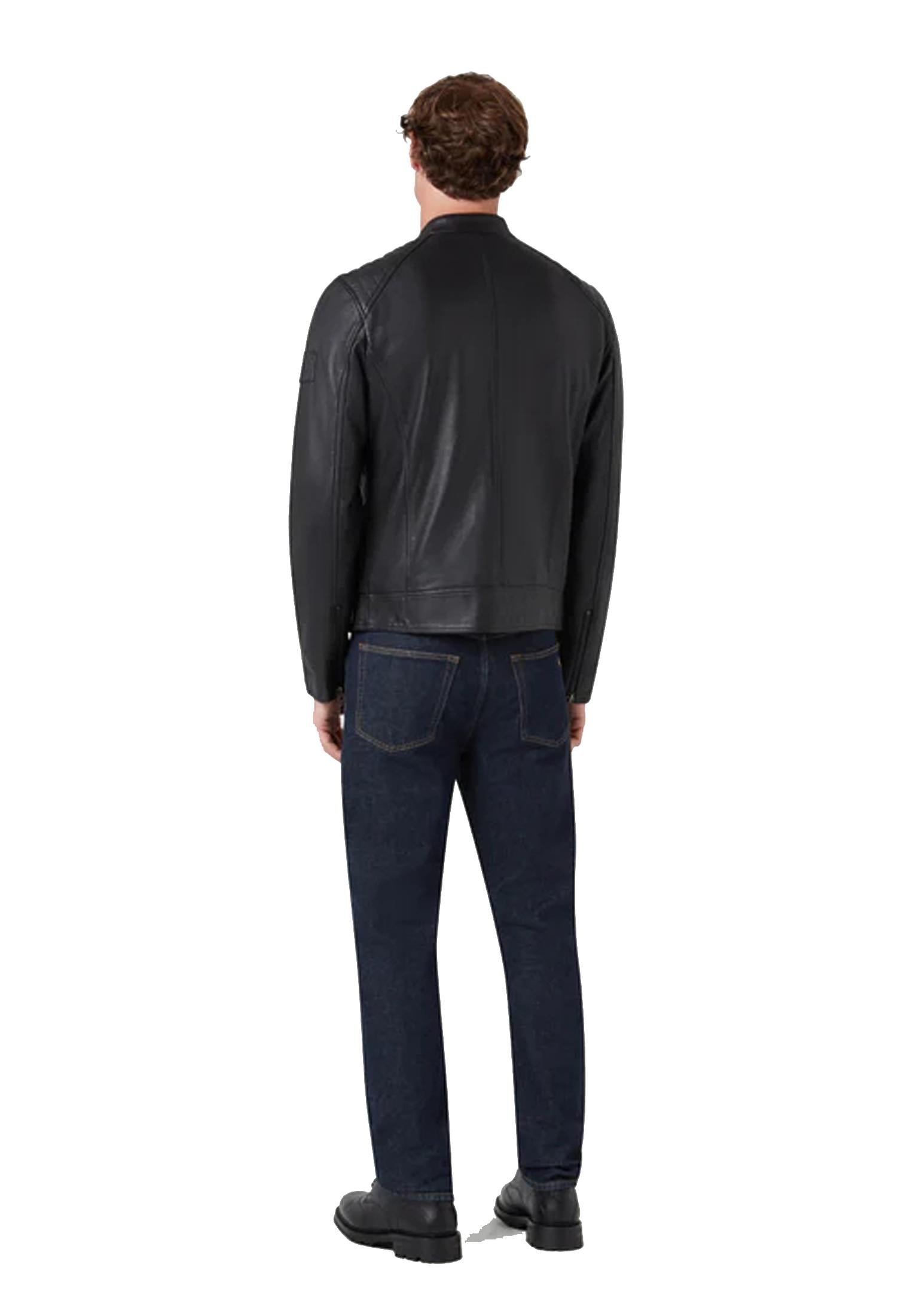 Giacca pelle nera V Racer biker Belstaff P26 100038 BlackBlack BELSTAFF 