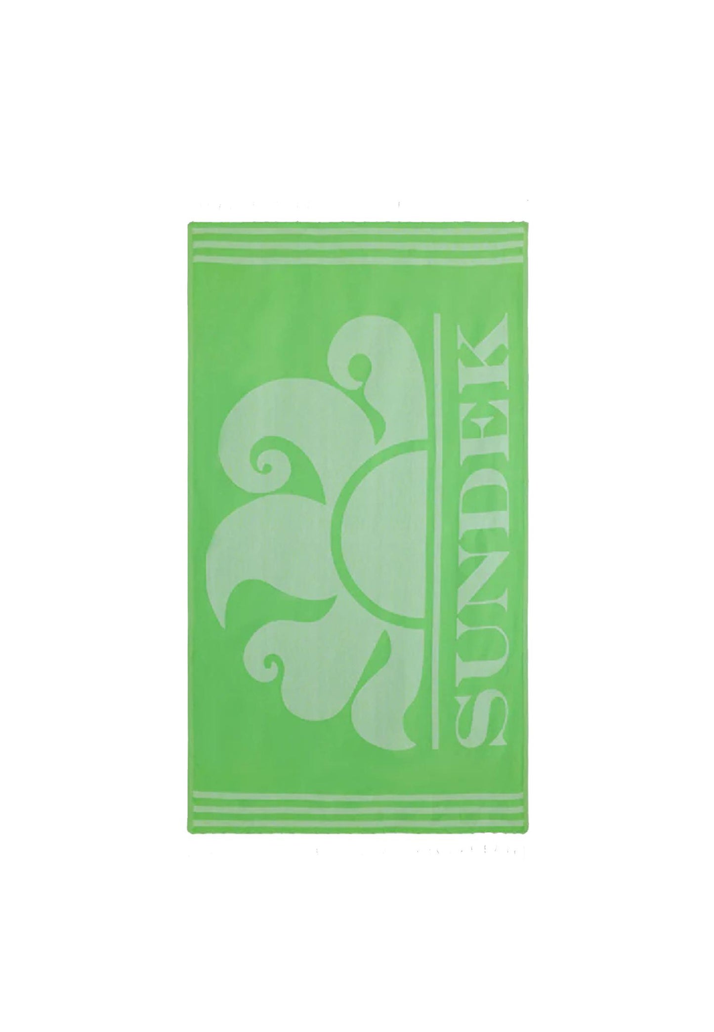 Telo mare spiaggia verde con frange cotone Sundek P26 AM401ATC1000 T6S00124800 SUNDEK 