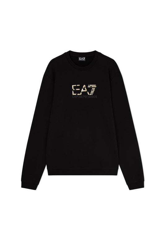 Felpa girocollo cotone nera classica EA7 Armani P26 7M001563 AF17787 UC001UC001 EA7 