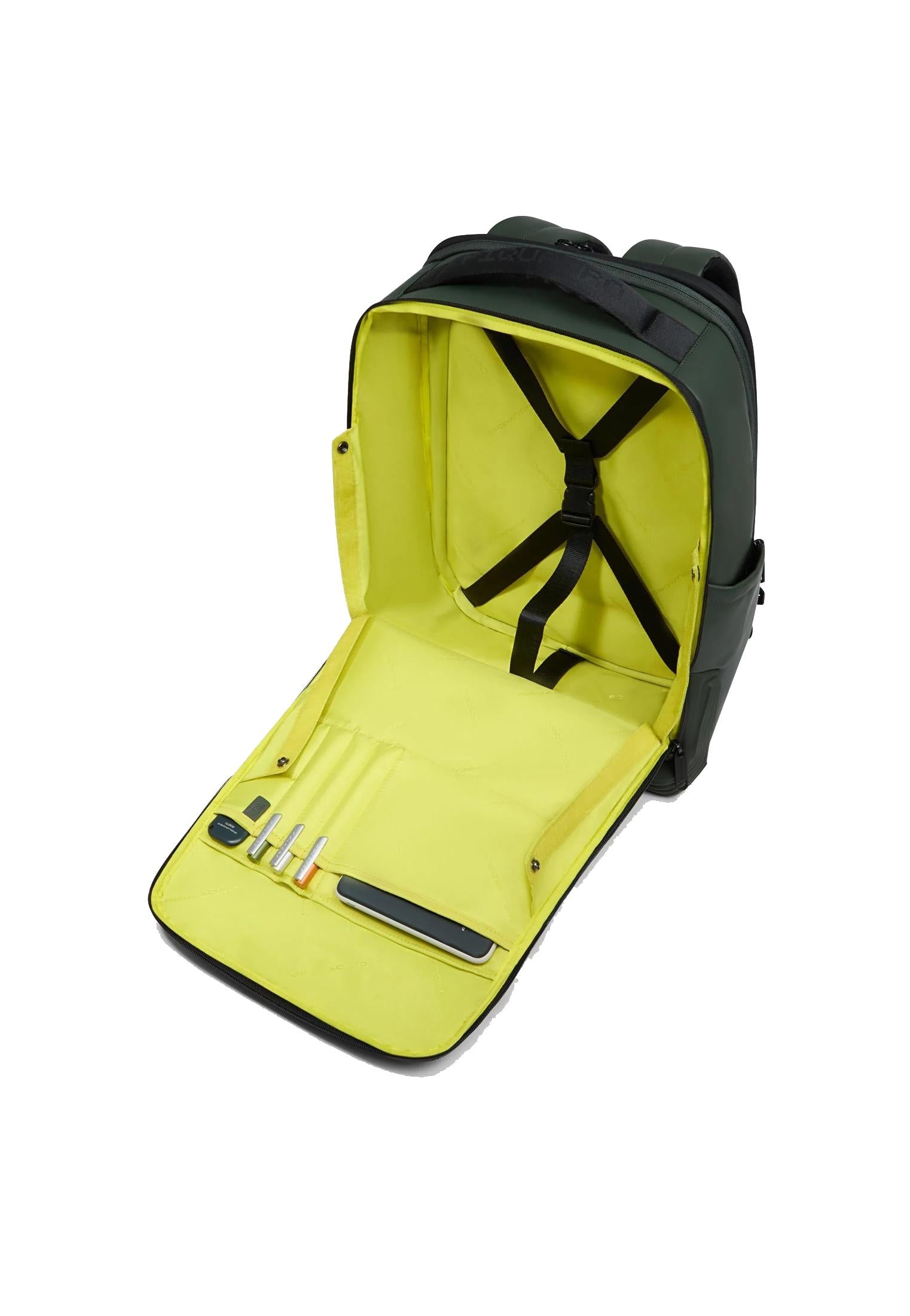 Zaino verde da viaggio espandibile porta pc e iPad® in tessuto resistente all'acqua Piquadro A25 CA6800C2OW VEVE PIQUADRO 