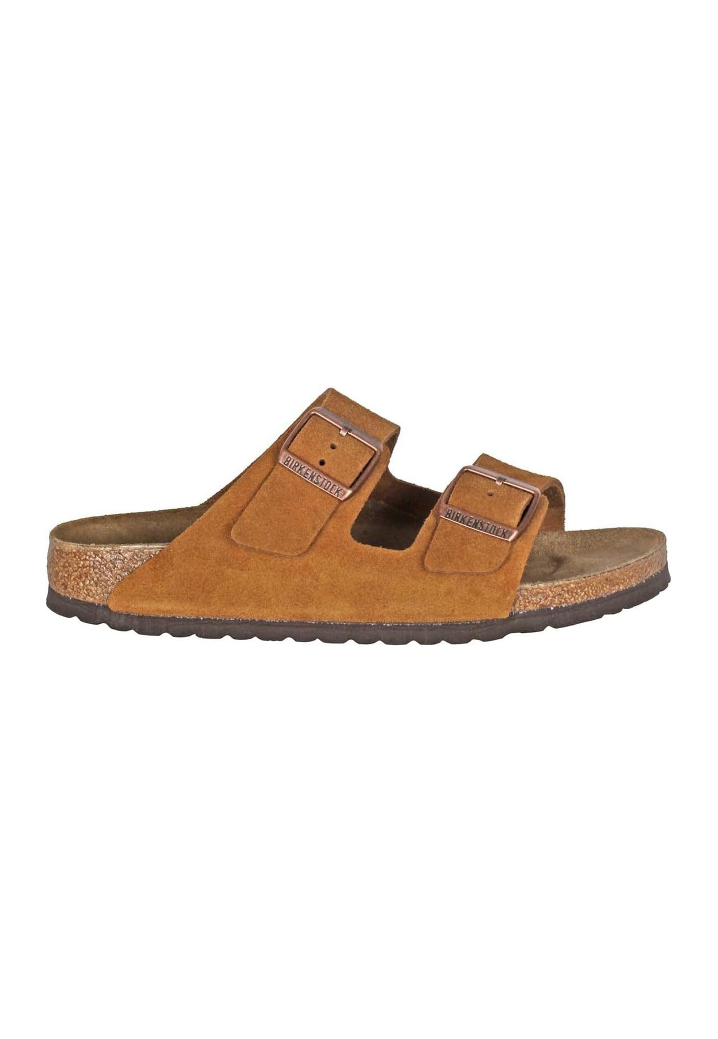 Sandali ciabatte pelle scamosciata marrone Arizona Birkenstock P25