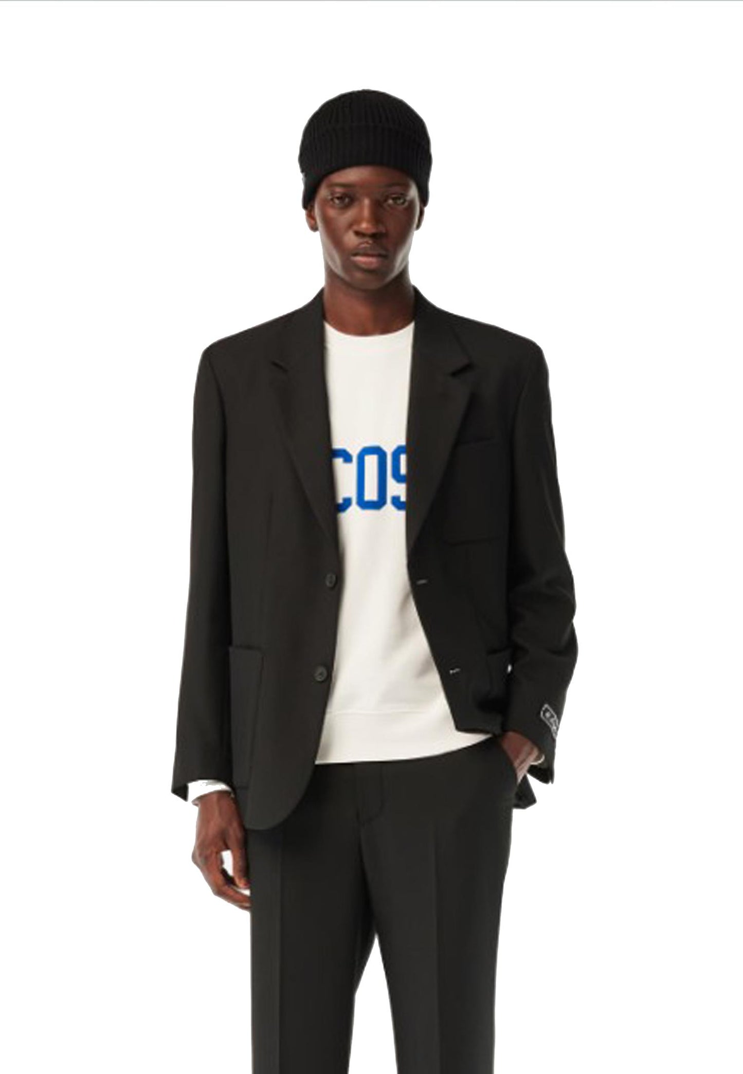 Berretto invernale nero lana a maglia Lacoste A25 RB001 031031 LACOSTE 