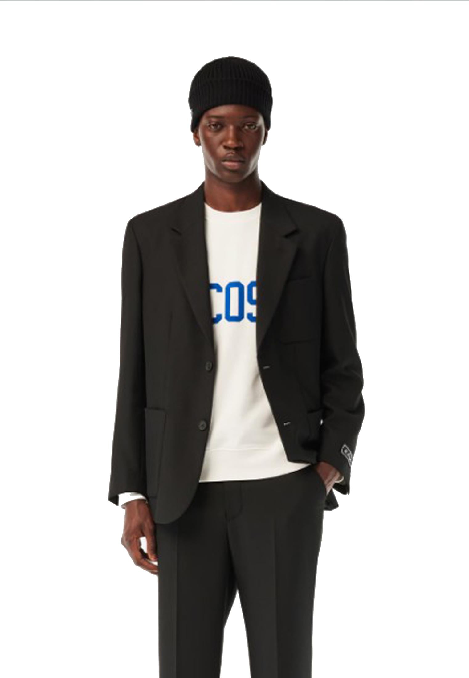 Berretto invernale nero lana a maglia Lacoste A25 RB001 031031 LACOSTE 