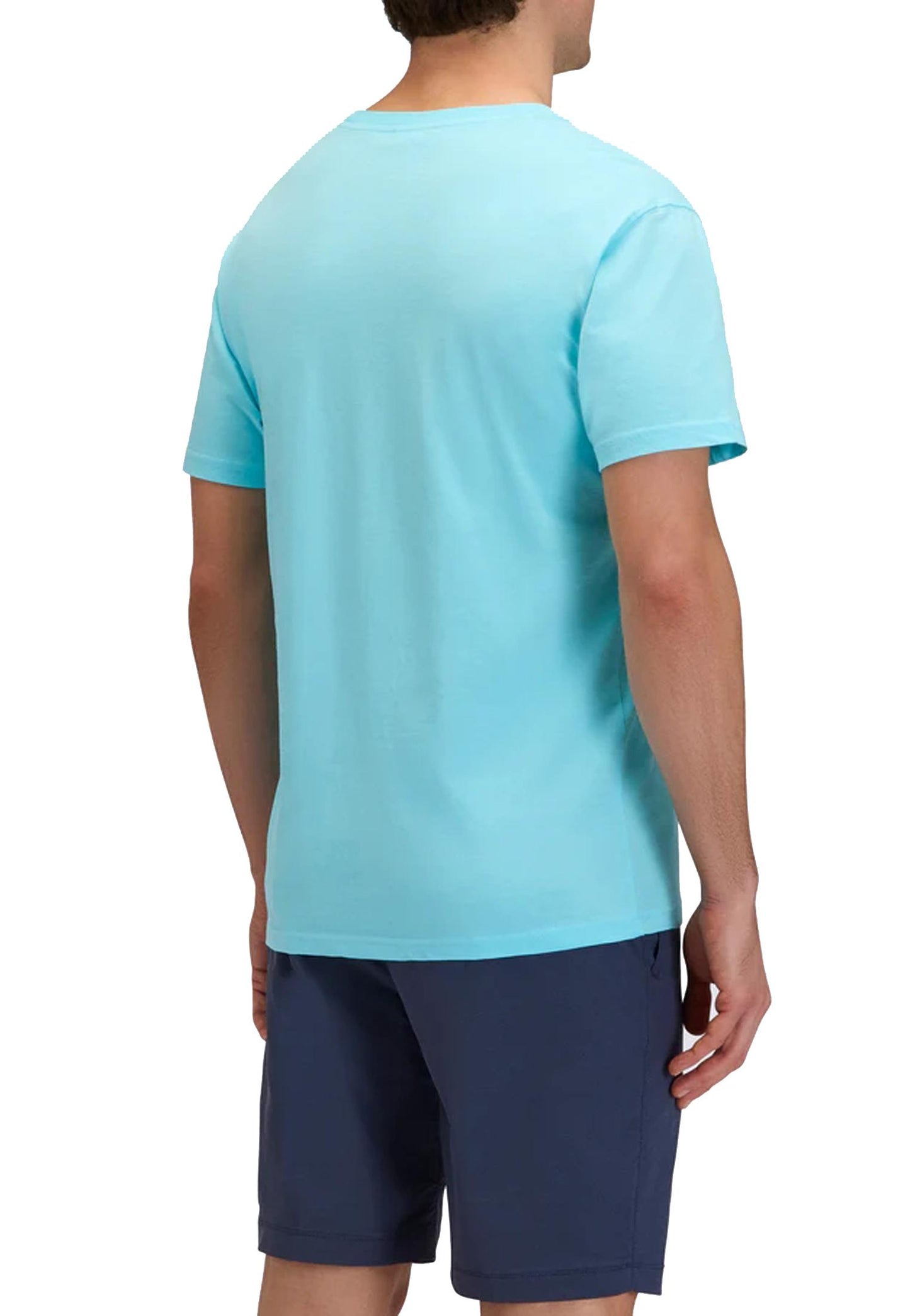 T-shirt girocollo azzurra con taschino Sundek P26 M609TEJ7800 M6S253A6101 SUNDEK 