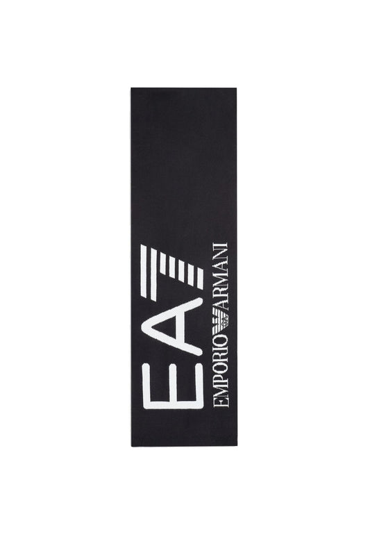 Sciarpa nera e logo bianca Visibility EA7 Armani A25 7X000007 AF11994 MC008MC008 EA7 