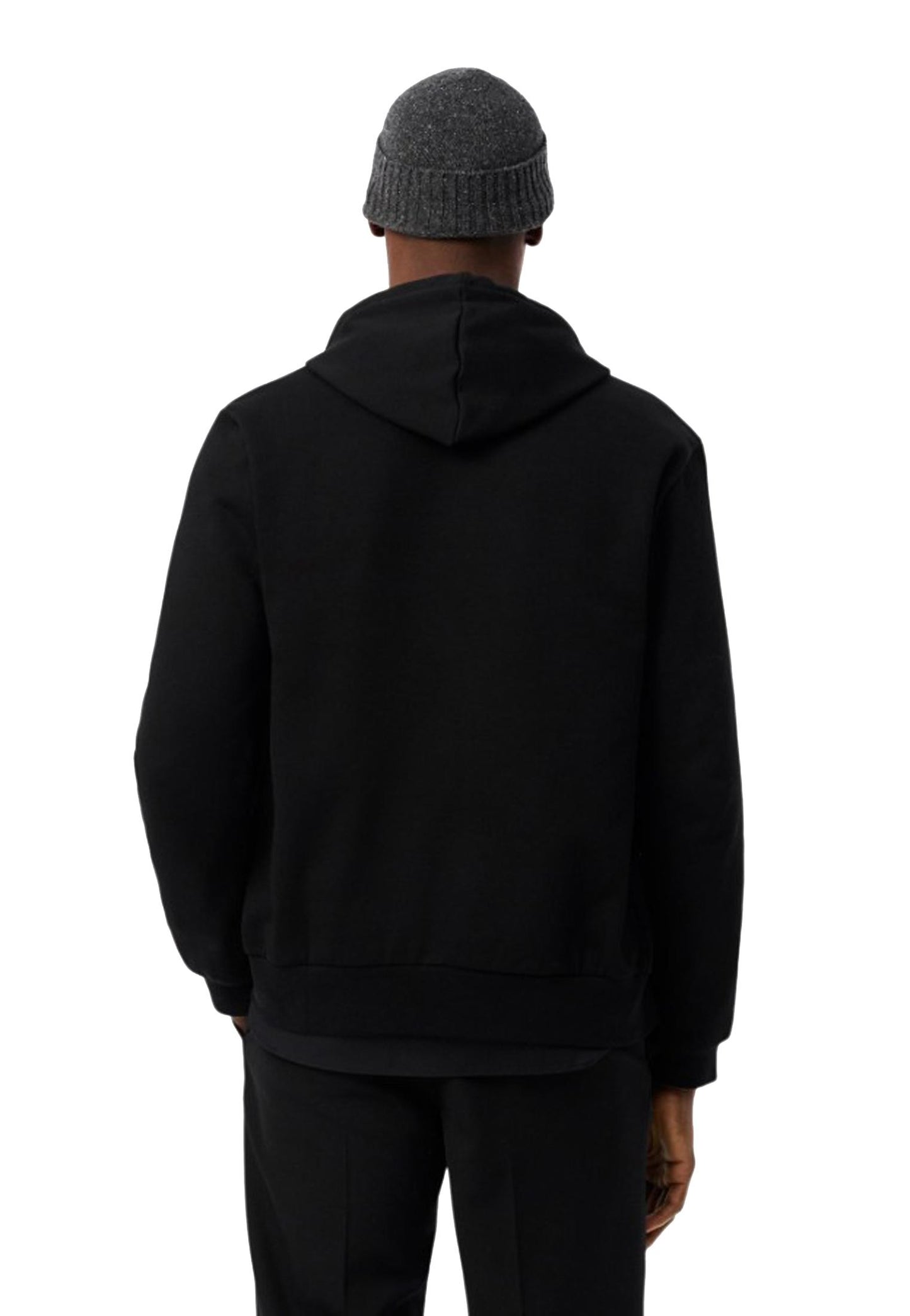 Felpa con cappuccio nera in pile full zip Lacoste A25 SH9626 031031 LACOSTE 