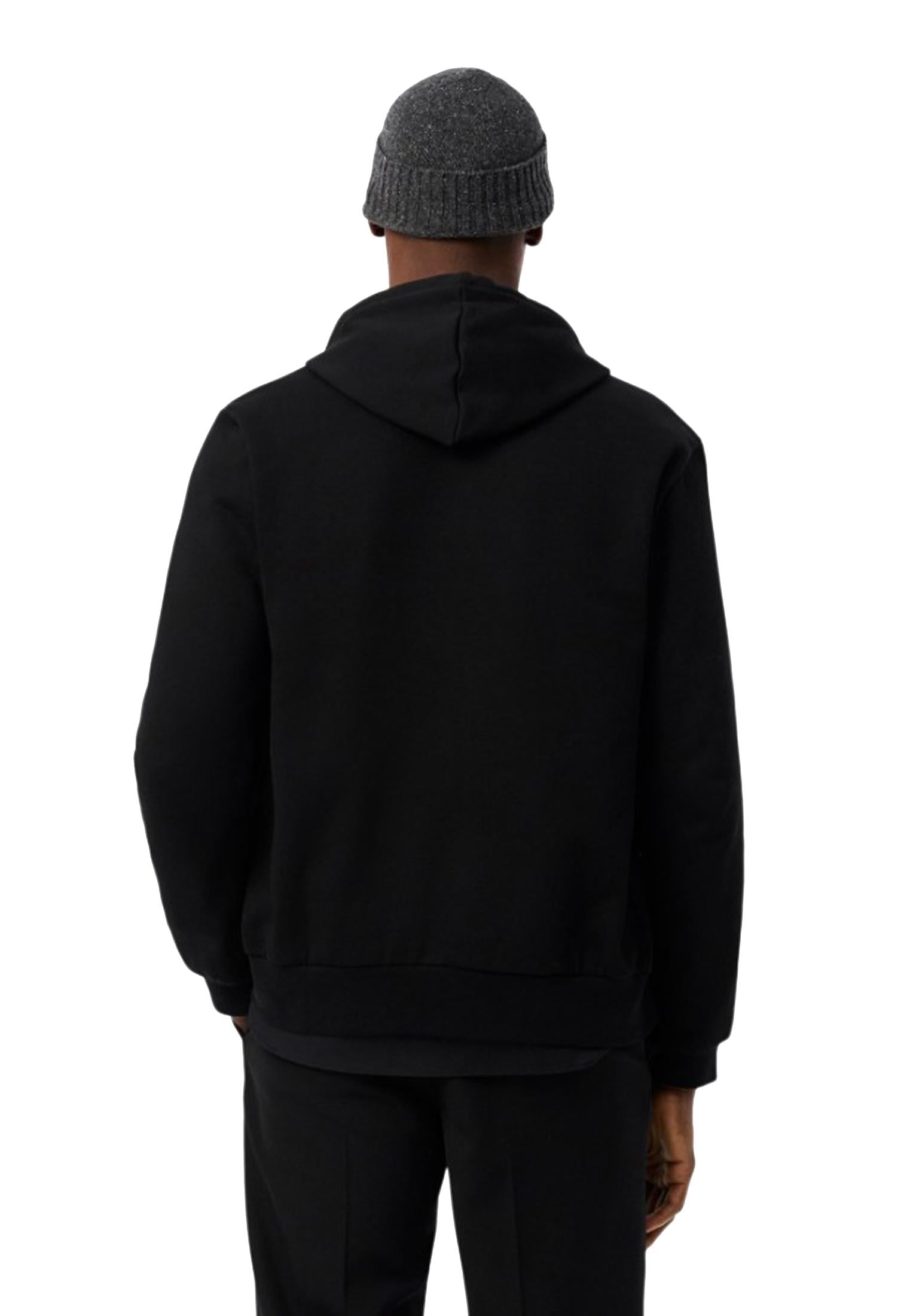 Felpa con cappuccio nera in pile full zip Lacoste A25 SH9626 031031 LACOSTE 