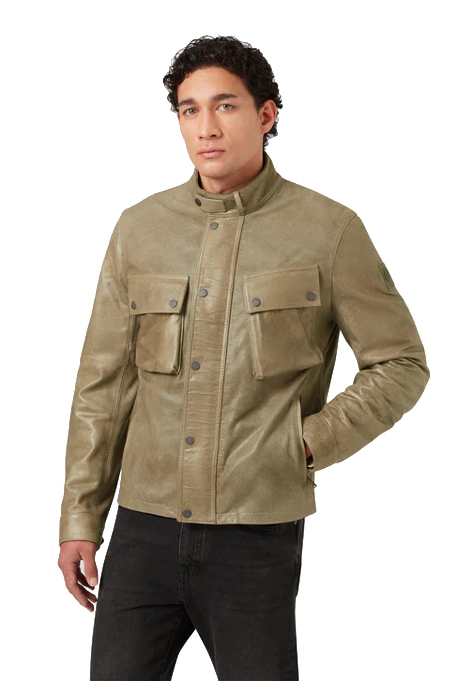 Giacca pelle beige Racemaster Air Belstaff P26 106124 Dark SandDark Sand BELSTAFF 