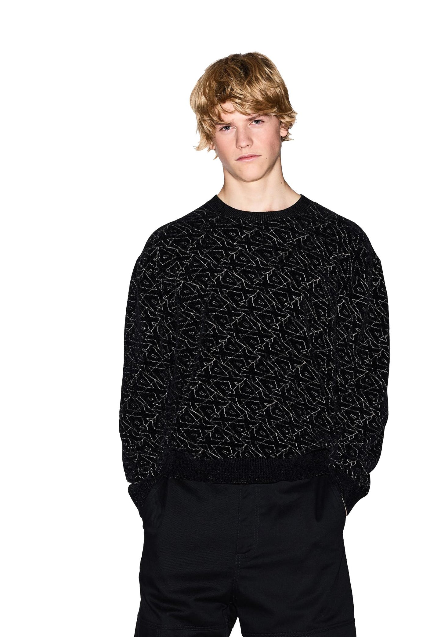 Maglione girocollo logo allover Armani Exchange A25 XM001330 AF16916 FC196FC196 ARMANI EXCHANGE 