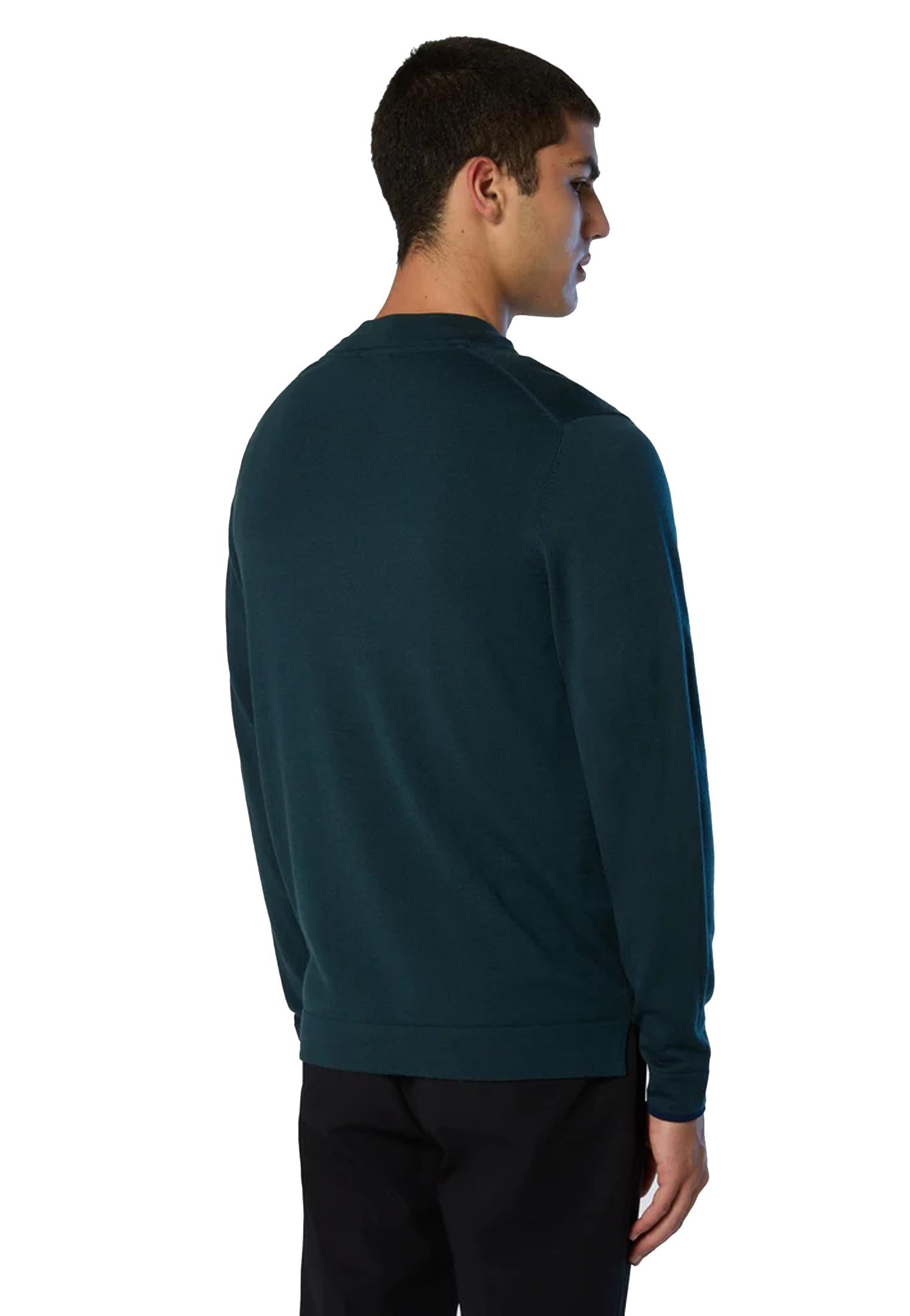 Maglione girocollo verde lana North Sails A25 699218 08510851 NORTH SAILS 