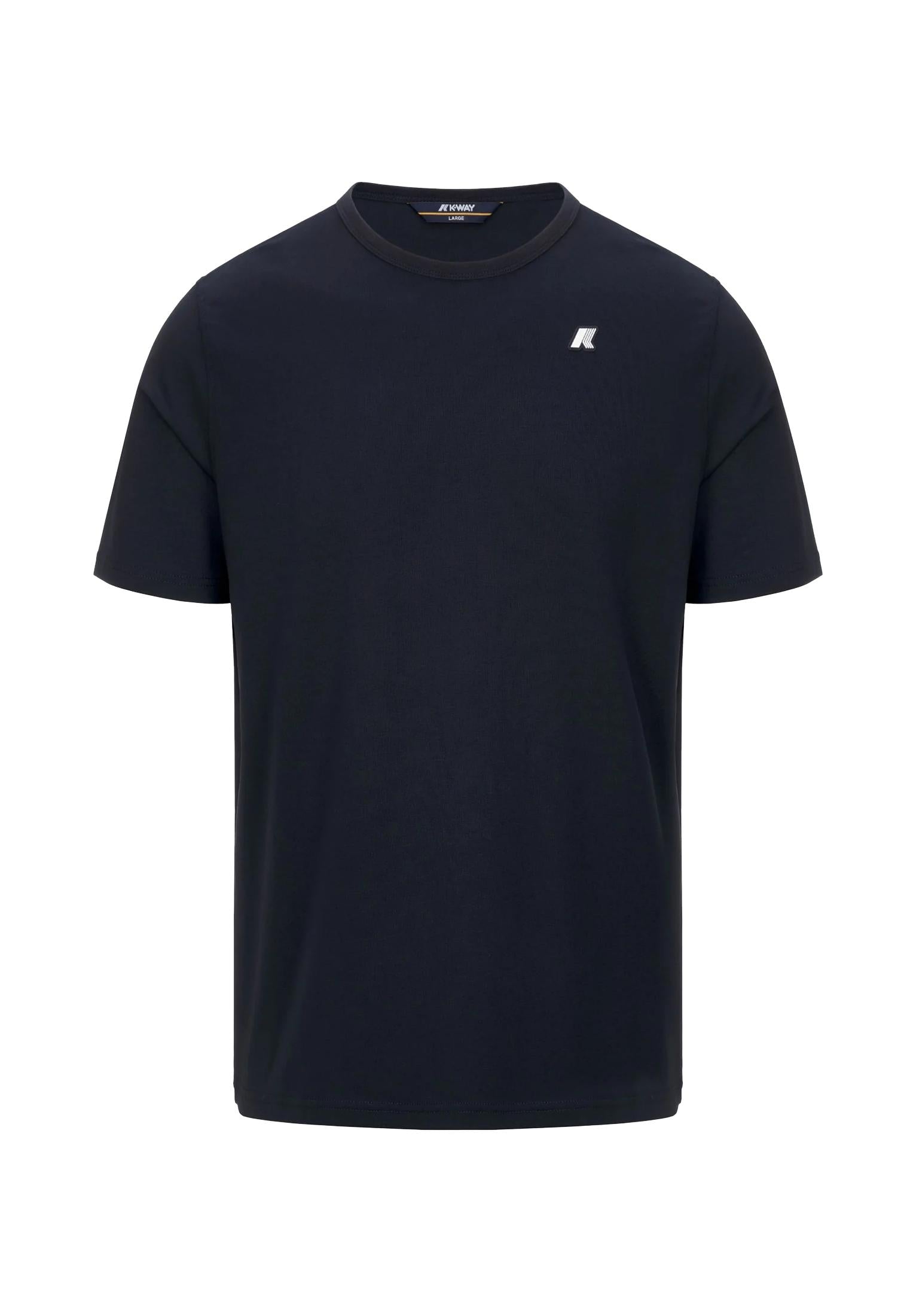 T-shirt girocollo blu cotone jersey Adame Light K-Way P26 K71349W K89K89 K-WAY 