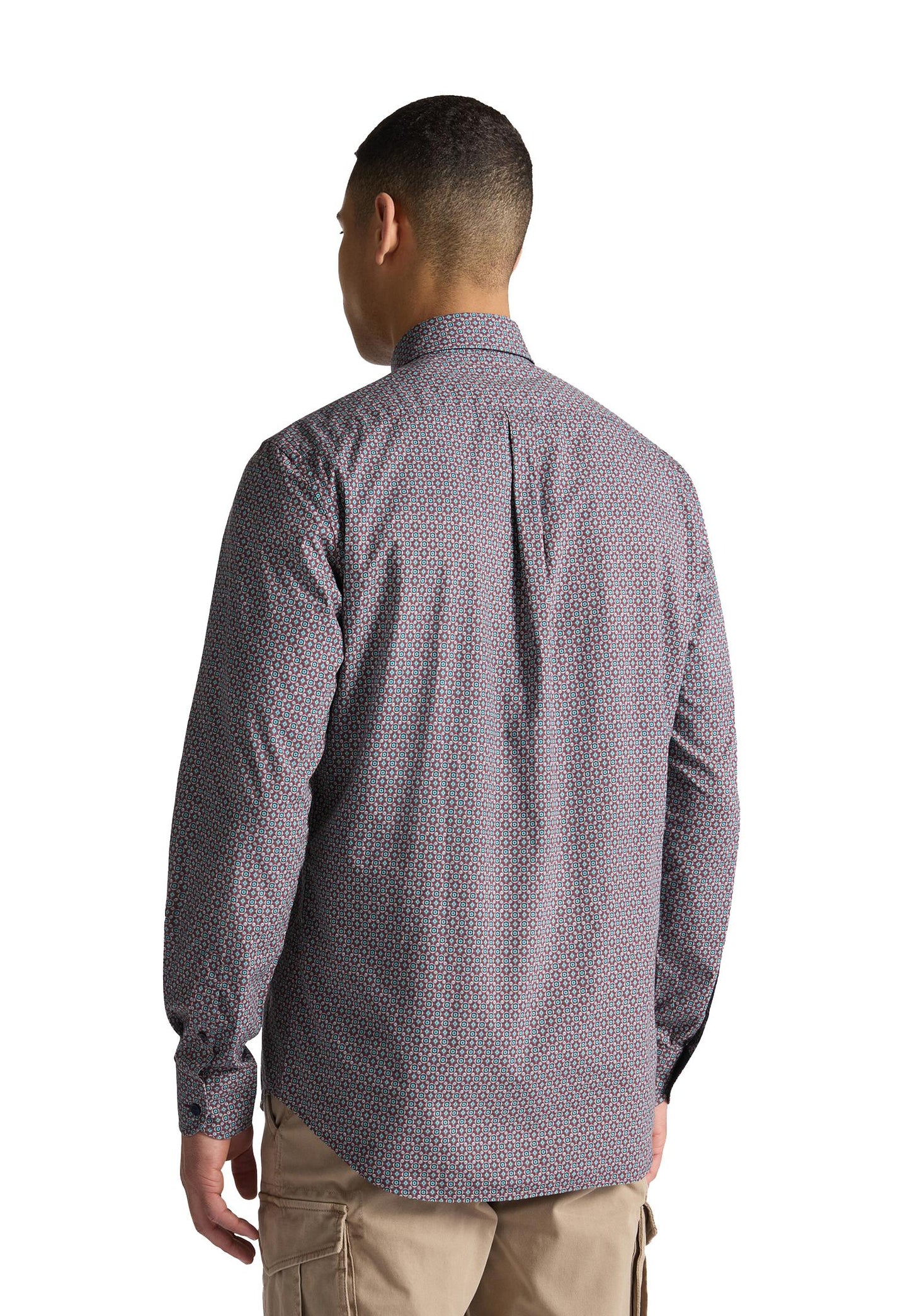 Camicia cotone motivi grafici rosso vinaccia Harmont & Blaine A25 CRP026013482M 543543 HARMONT&BLAINE 