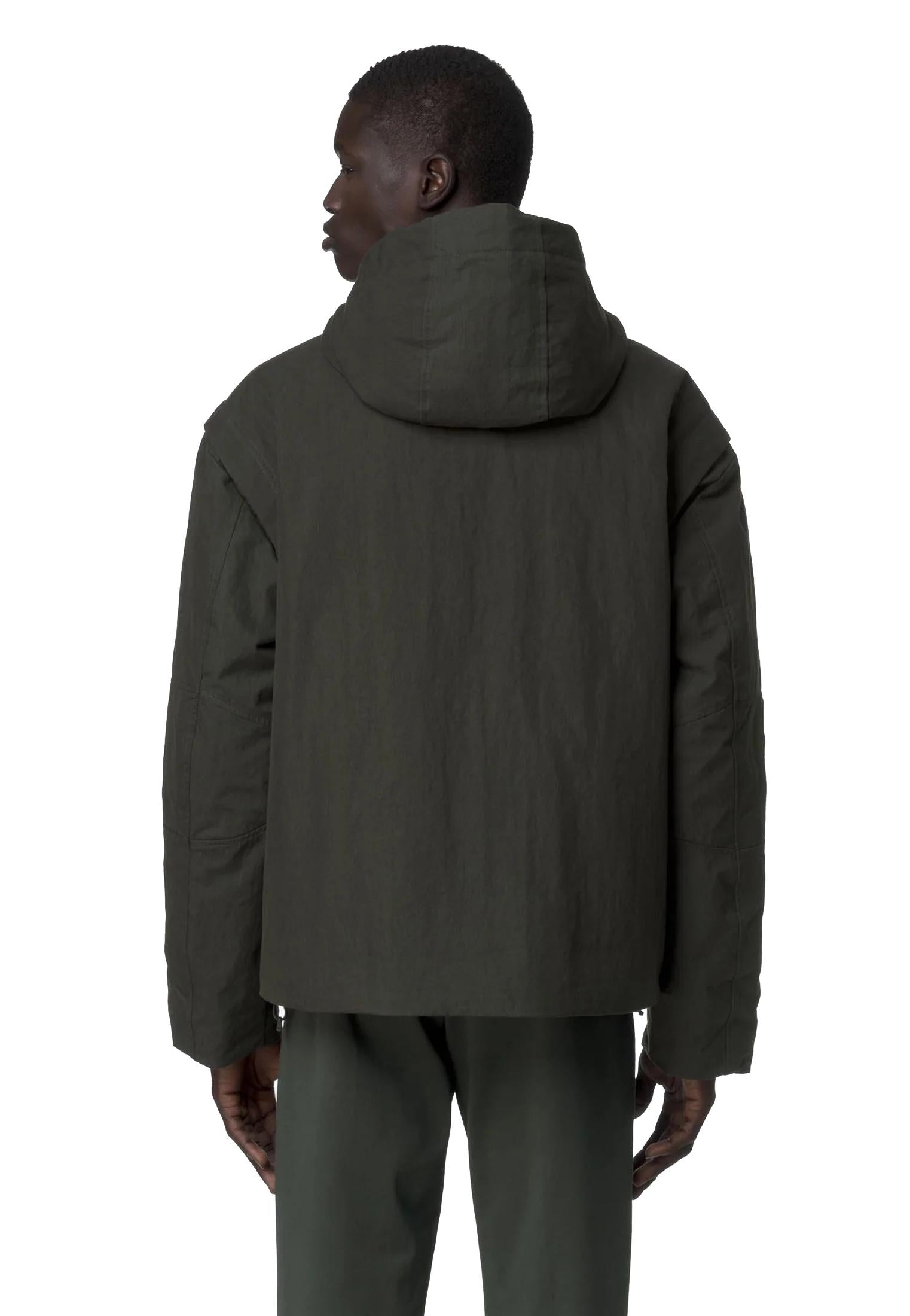 Giacca mezza stagione con cappuccio verde Guillermo K-way A25 K7136DW B2NB2N K-WAY 