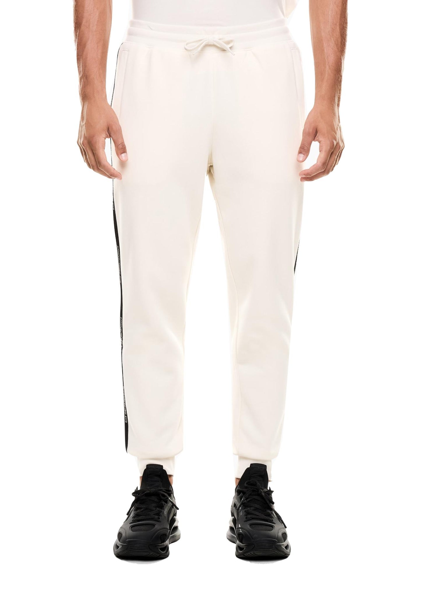 Pantaloni bianchi  jogger sportivi Logo Series EA7 Armani A25 7M000974 AF10377 U1105U1105 EA7 