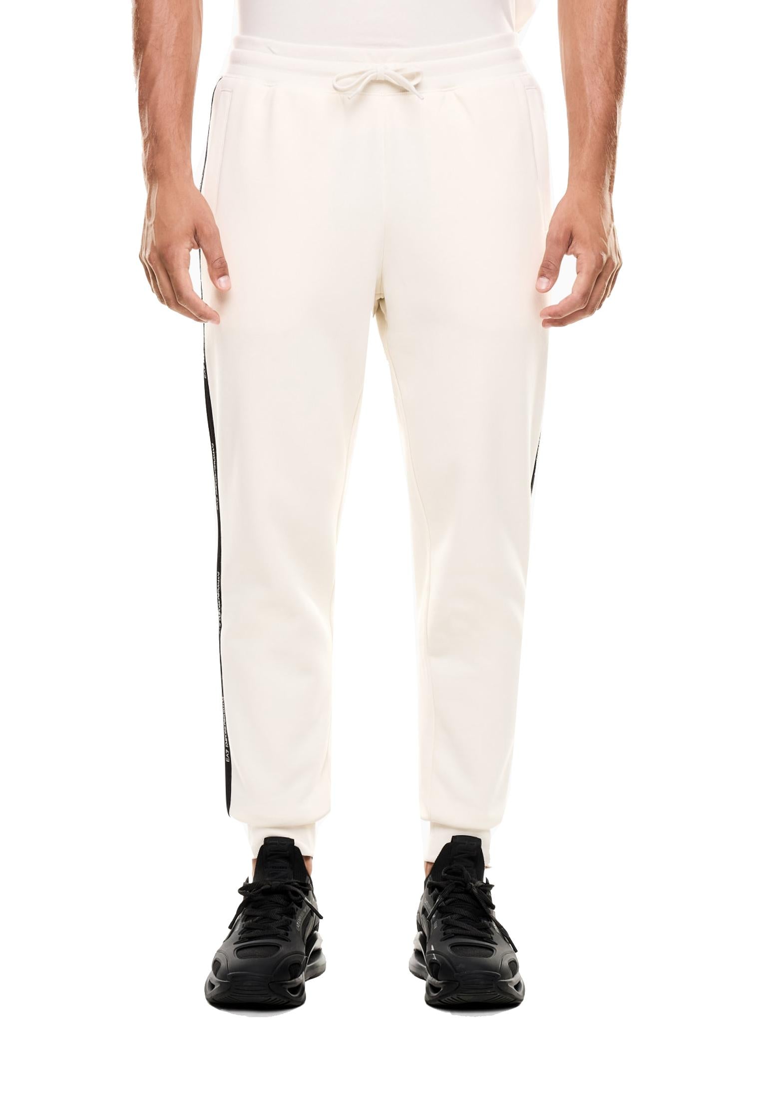 Pantaloni bianchi  jogger sportivi Logo Series EA7 Armani A25 7M000974 AF10377 U1105U1105 EA7 