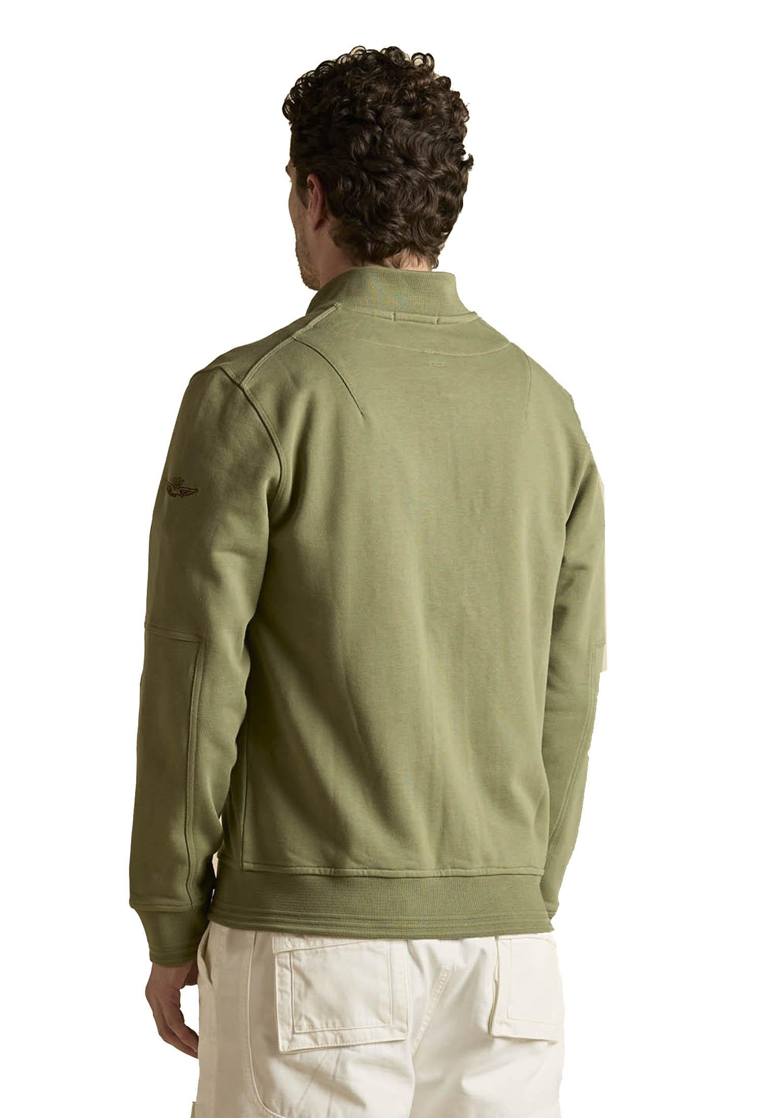 Felpa verde full zip patch Frecce Tricolori Aeronautica Militare P26 261FE2102UF00679 0730407304 AERONAUTICA MILITARE 