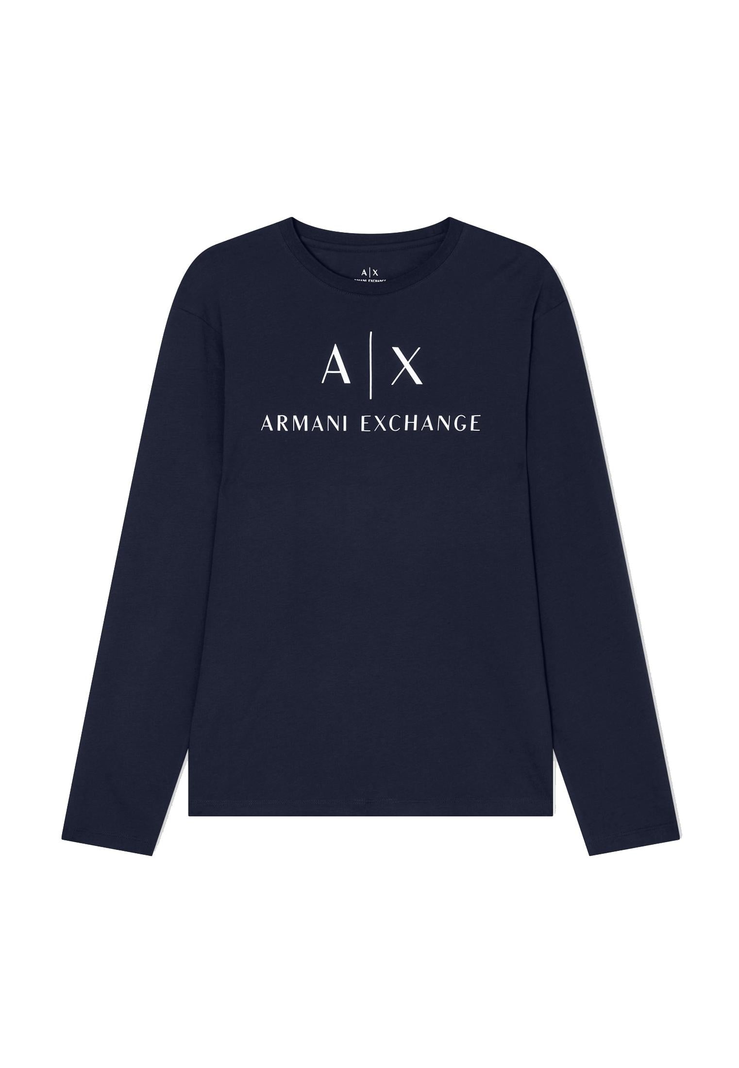 T-shirt girocollo blu manica lunga Armani Exchange A25 8NZTCH Z8H4Z 15101510 ARMANI EXCHANGE 