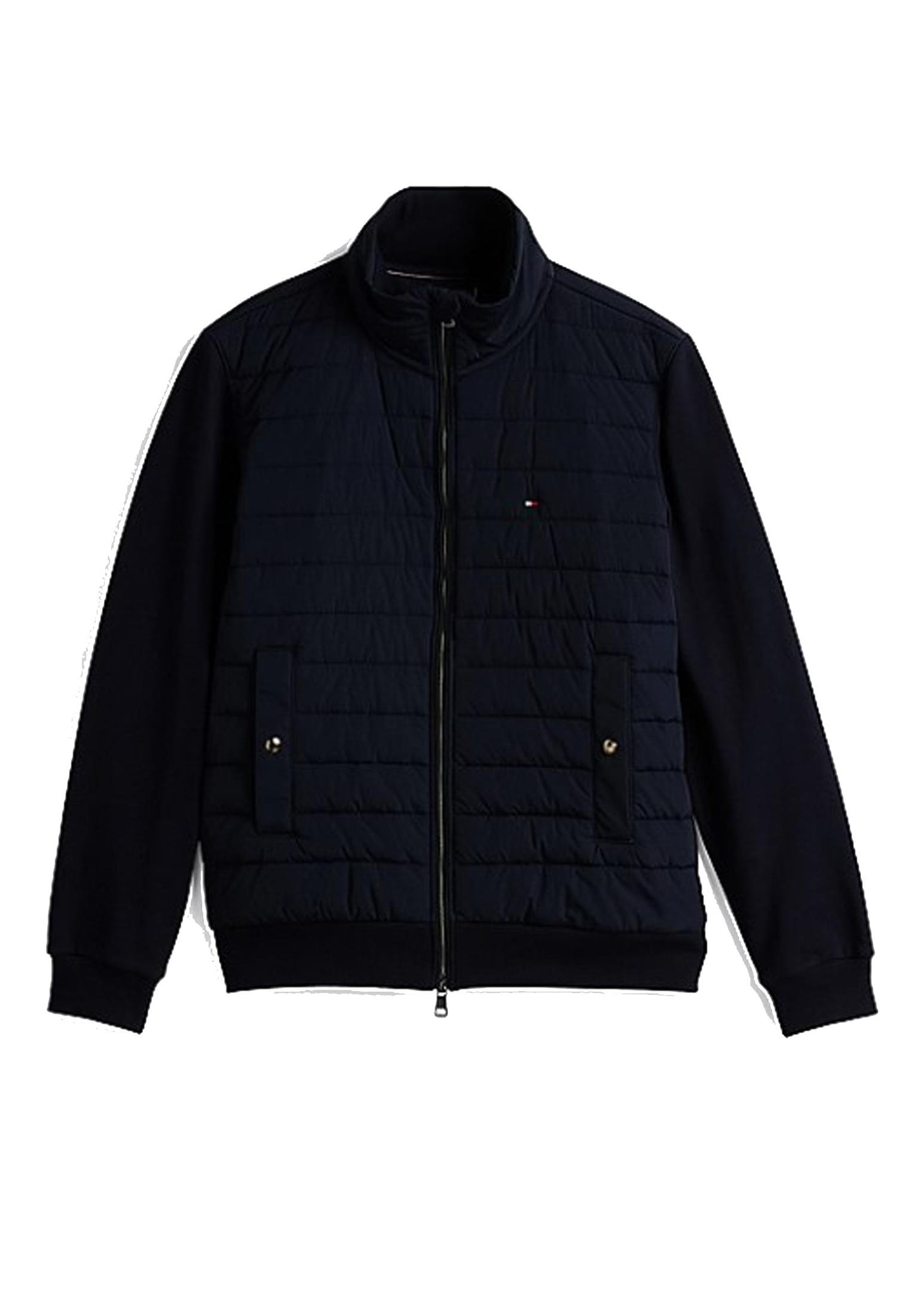 Felpa trapuntata con zip blu navy Tommy Hilfiger P25