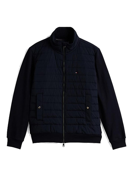 Felpa trapuntata con zip blu navy Tommy Hilfiger P25