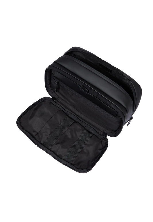 Beauty case nero in tessuto gommato resistente all'acqua a due scomparti Piquadro A25 BY6380C2OW NN PIQUADRO 