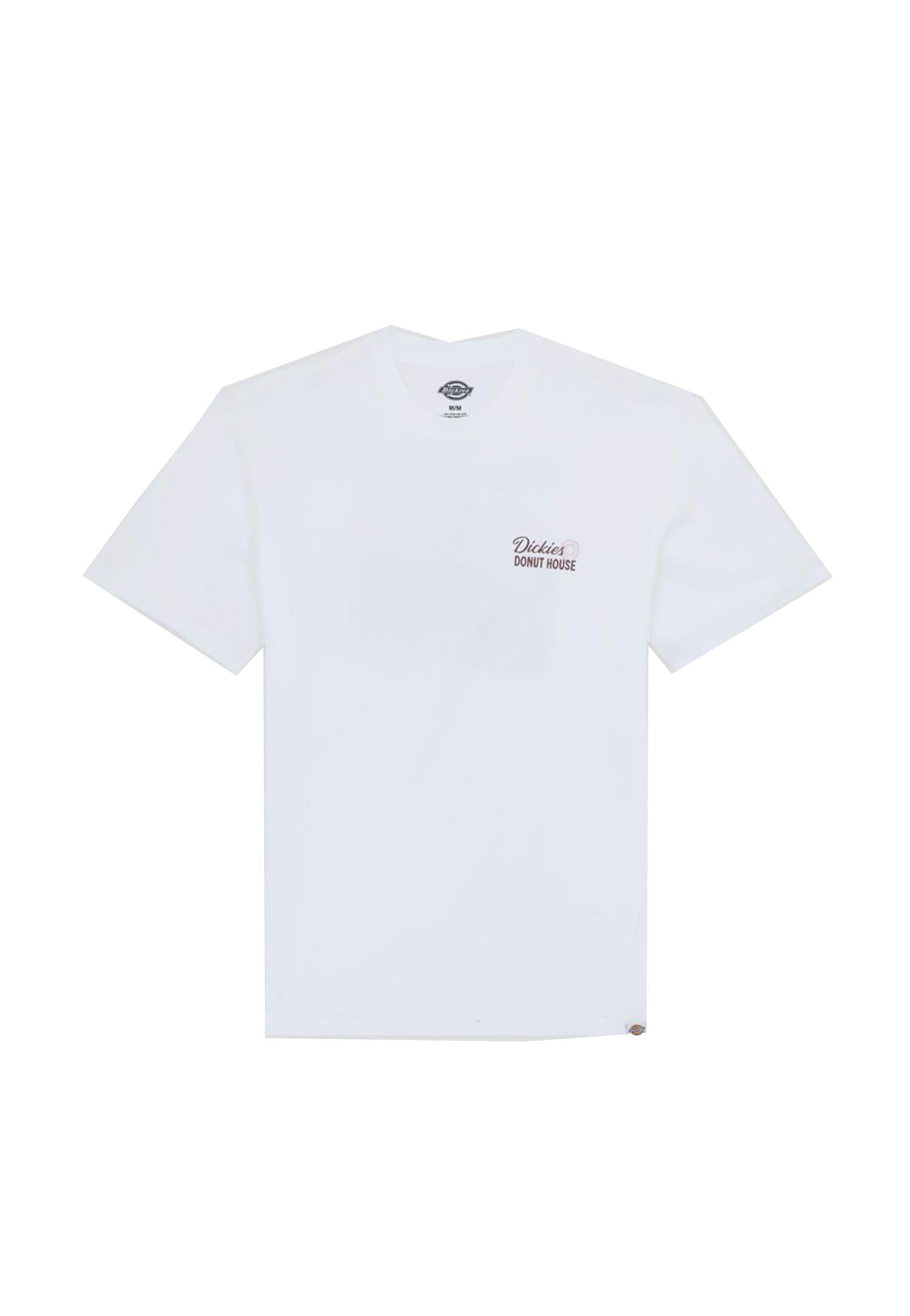 T-shirt girocollo bianca cotone Donut House Dickies A25 DK0A87QN0WH1 DK0WHDK0WH DICKIES 