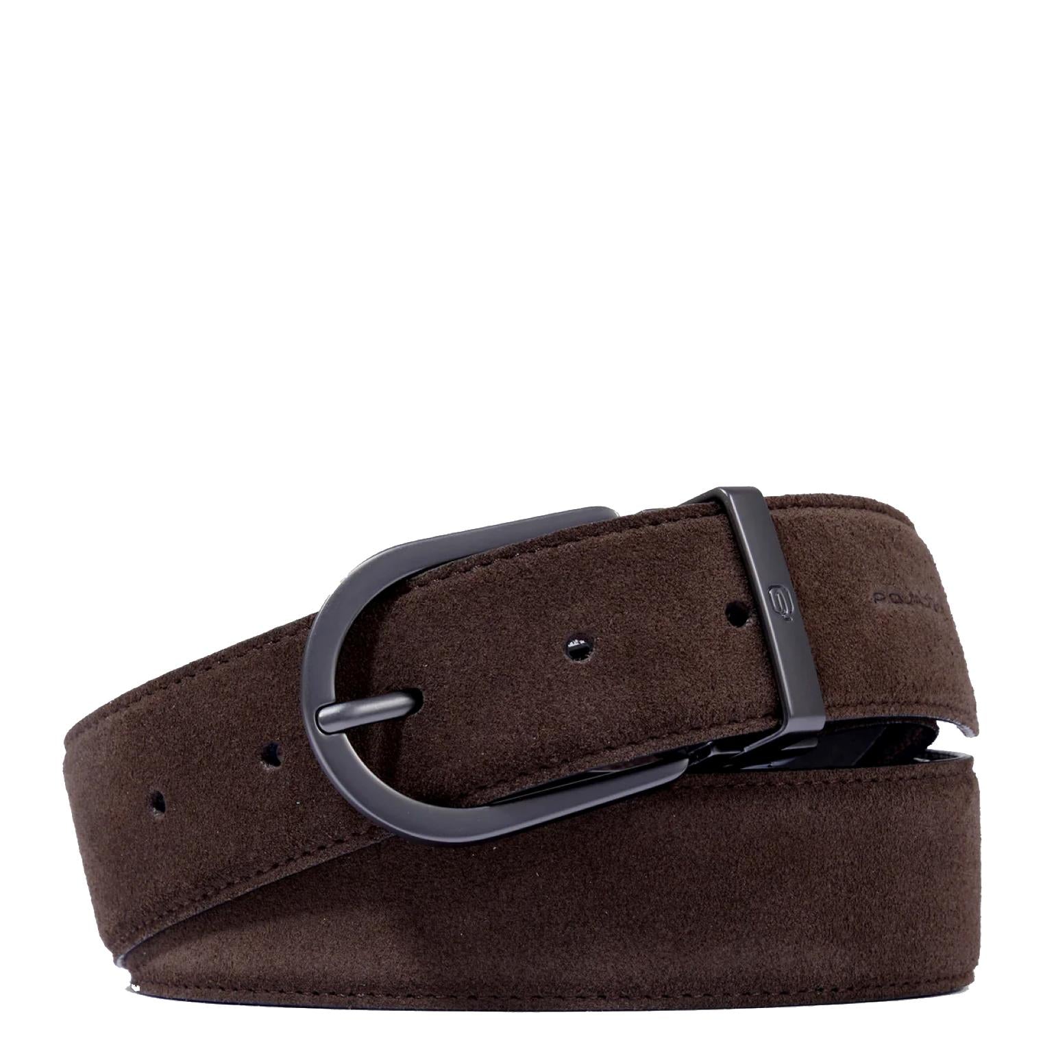 Cintura marrone in pelle scamosciata reversibile Piquadro A24 CU6527C107 M PIQUADRO 