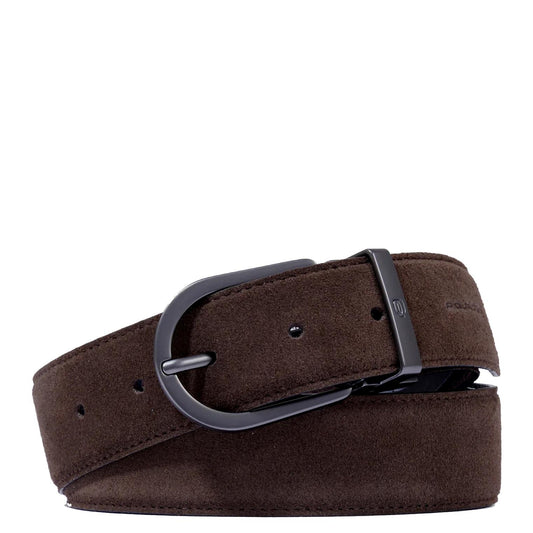 Cintura marrone in pelle scamosciata reversibile Piquadro A24 CU6527C107 M PIQUADRO 