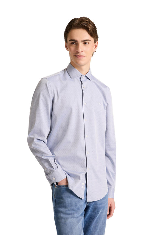 Camicia cotone azzurra a pois Harmont & Blaine A25 CNP001013479I 845845 HARMONT&BLAINE 
