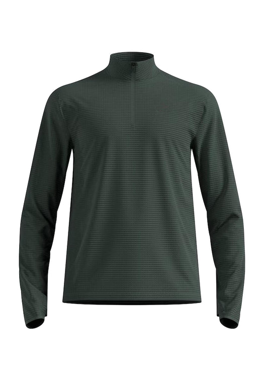 Pile ultra leggero mid layer mezza zip verde termico running Odlo A25 316012 1087710877 ODLO 
