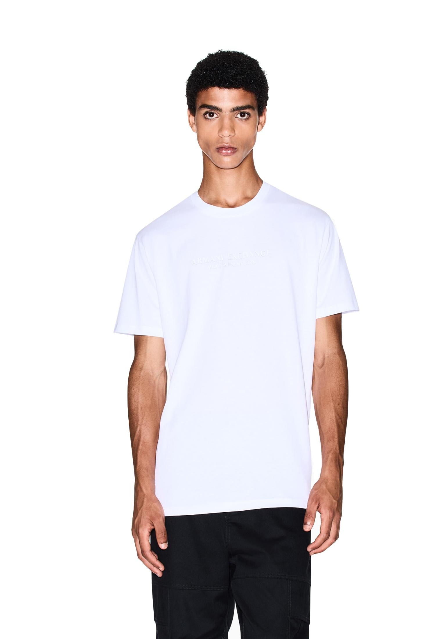 T-shirt girocollo bianca jersey cotone Armani Exchange A25 XM001280 AF10361 U0002U0002 ARMANI EXCHANGE 