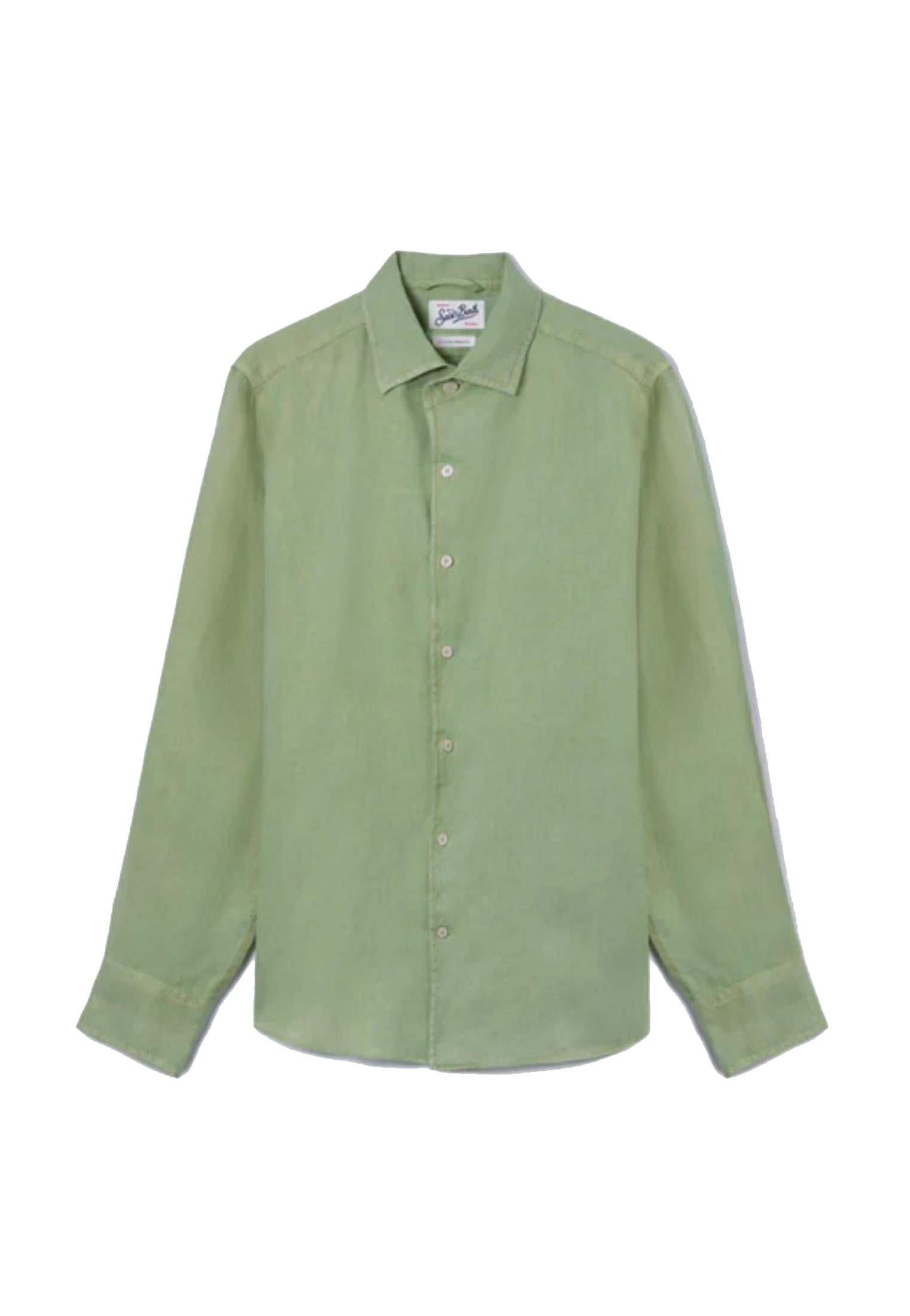 Camicia verde lino Raphael MC2 Saint Barth P26 RPH0001 00609L00609L MC2 