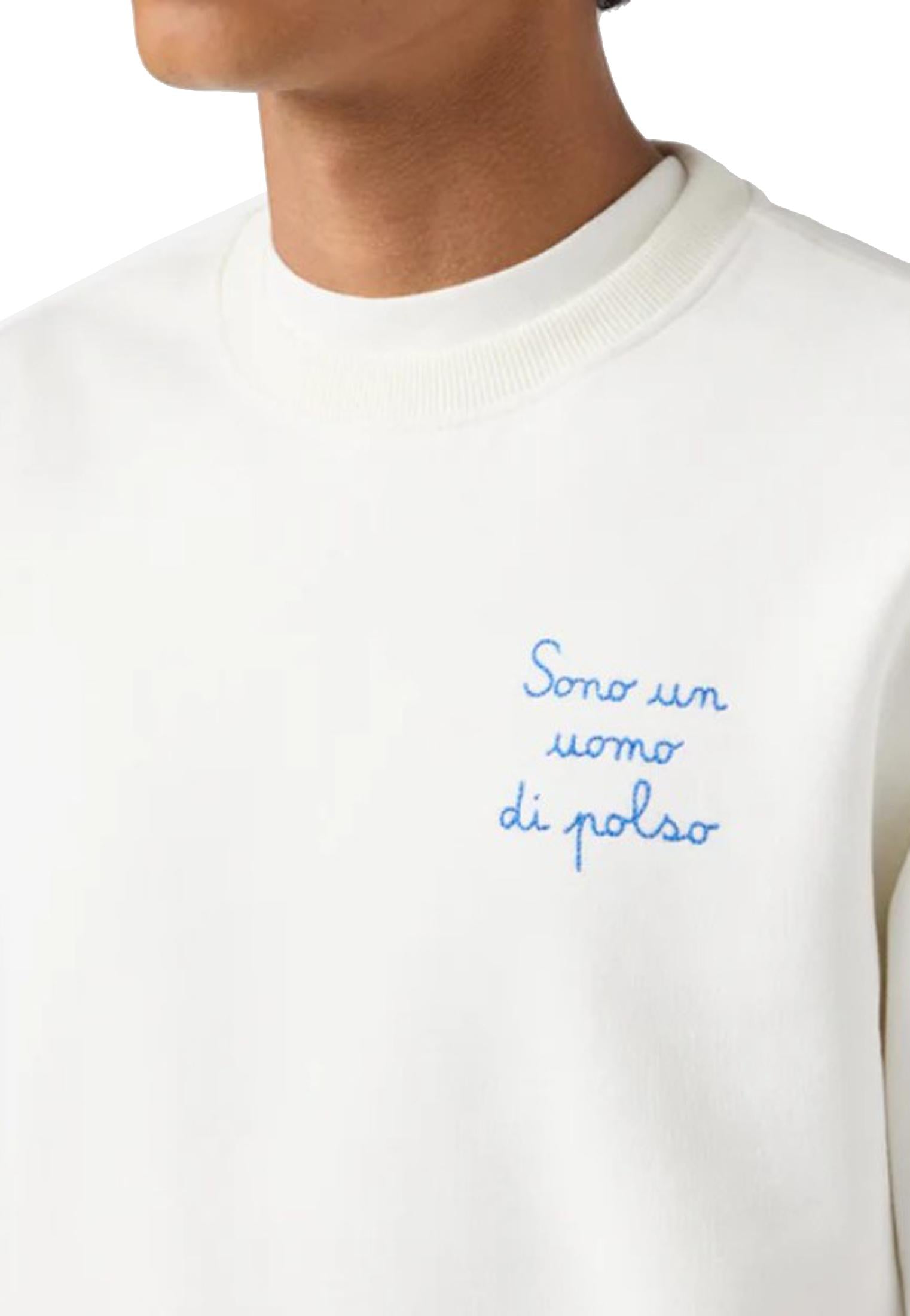 Felpa girocollo bianca Sono un Uomo di Polso MC2 Saint Barth A25 SOH0004 00683I00683I MC2 