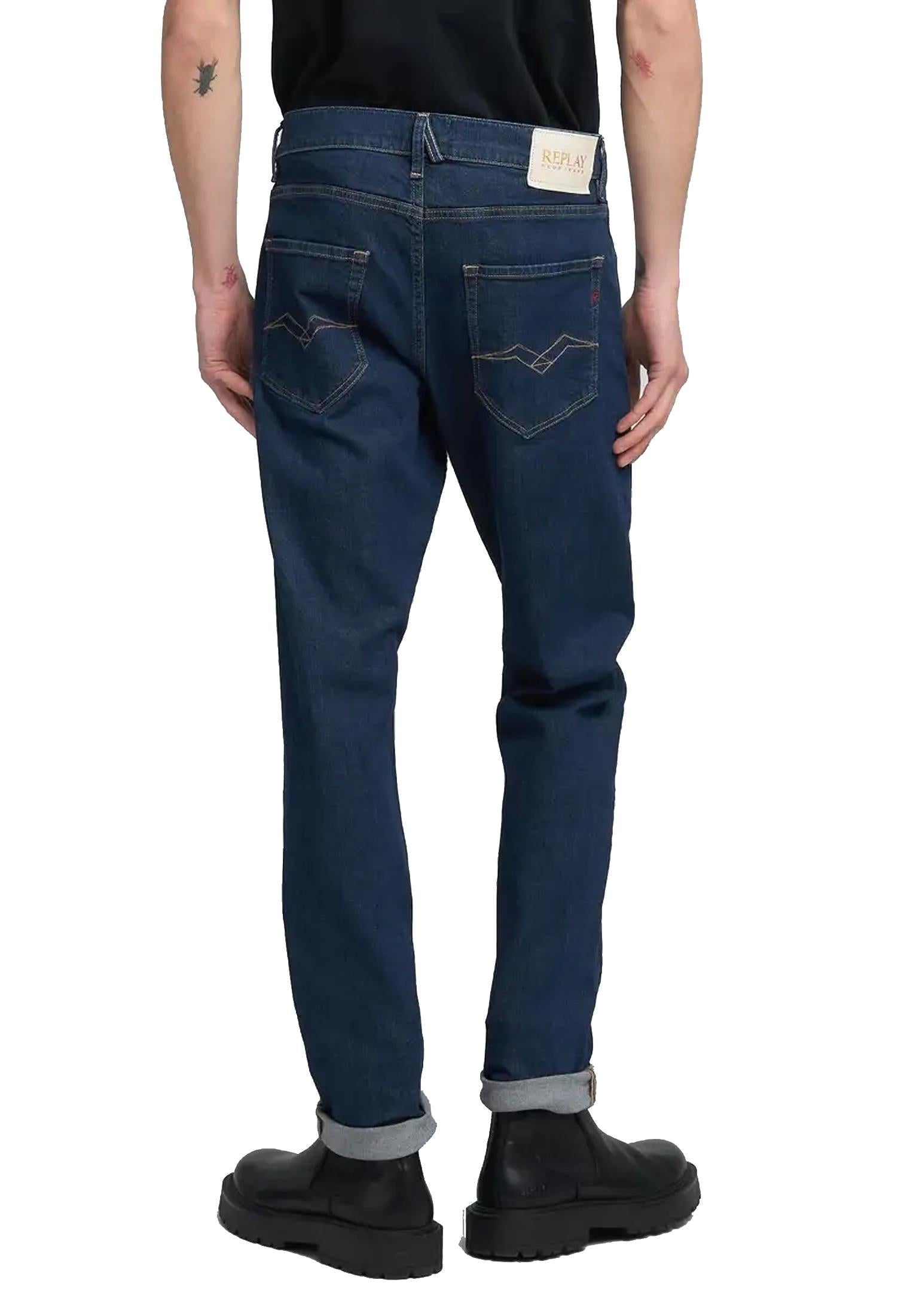 Pantaloni jeans blu scuro slim fit Michym Replay A25 M1021 .000.573 920 007007 REPLAY 