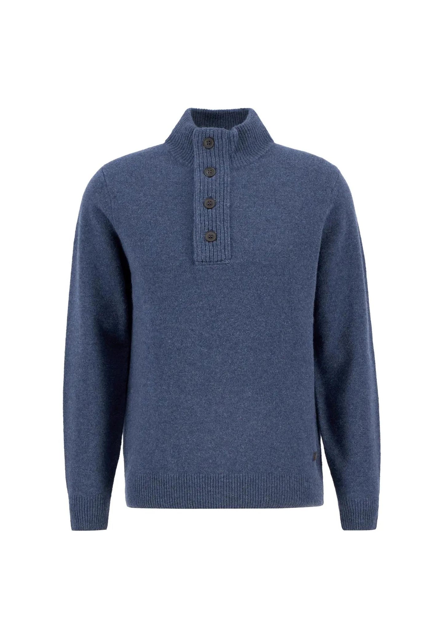 Felpa maglione con toppa gomito blu Essential Barbour A25 252MMKN0585 IN72IN72 BARBOUR 