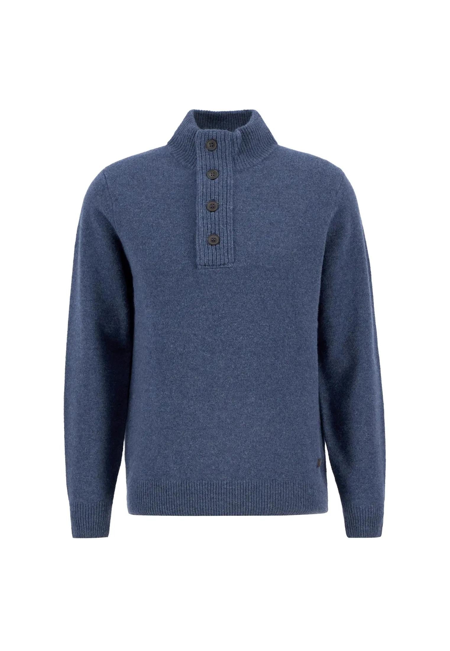 Felpa maglione con toppa gomito blu Essential Barbour A25 252MMKN0585 IN72IN72 BARBOUR 