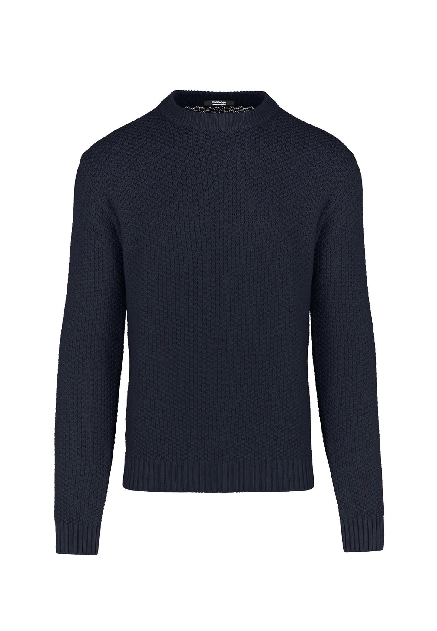 Maglione girocollo misto cotone blu Bomboogie A25 MM7719 KNB5297 BOMBOOGIE 