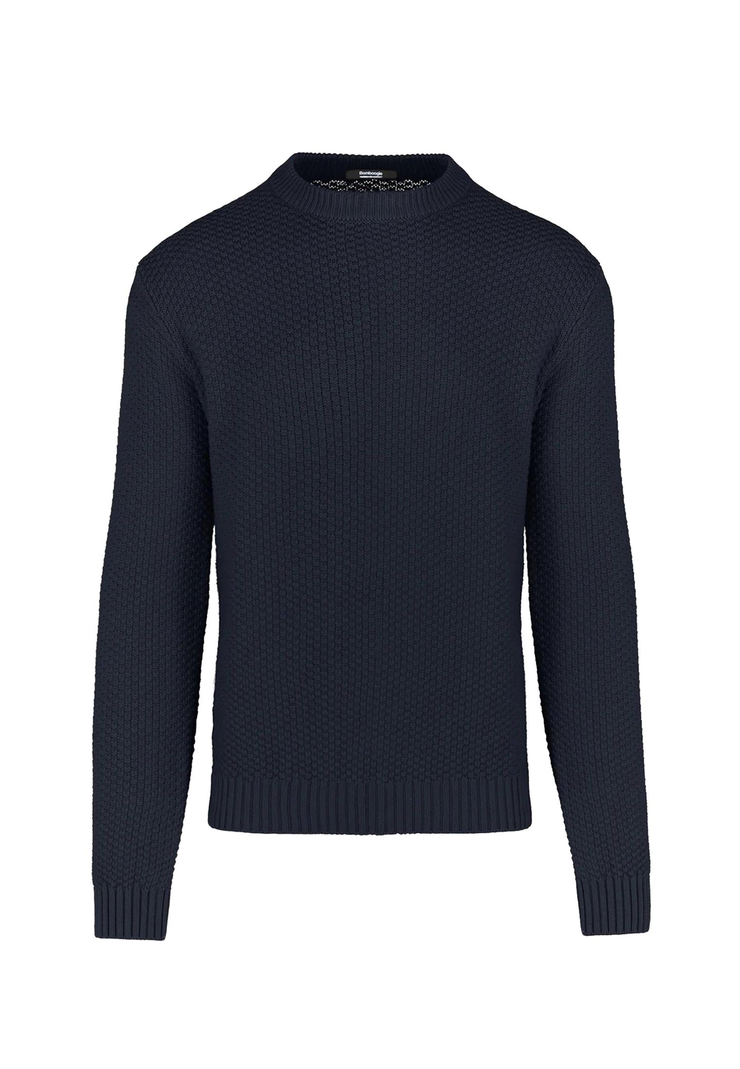 Maglione girocollo misto cotone blu Bomboogie A25 MM7719 KNB5297 BOMBOOGIE 