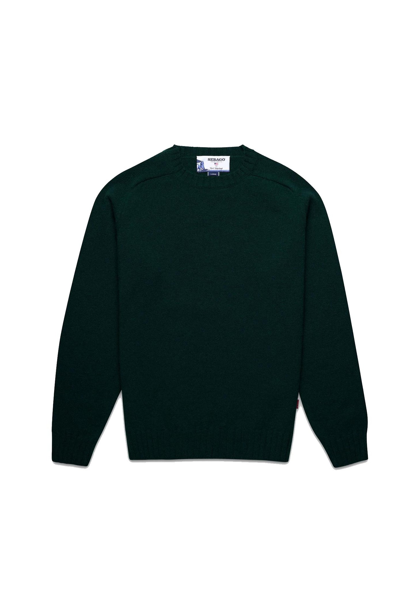 Maglione girocollo verde scuro lana Gilead Sebago A25 74113NW WQIWQI SEBAGO 