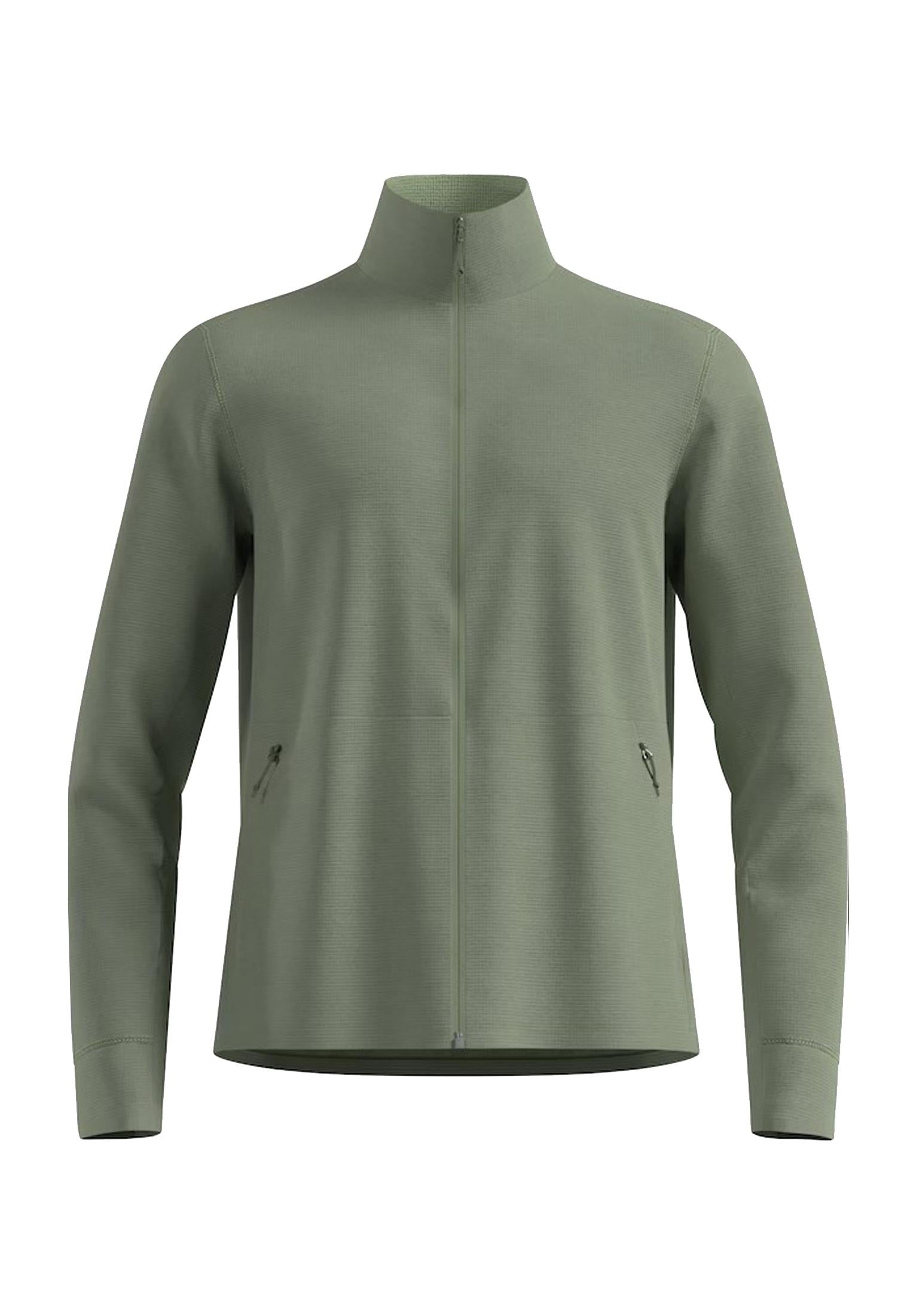 Pile verde full zip sci running Grid Fleece Odlo A25 542942 1100311003 ODLO 