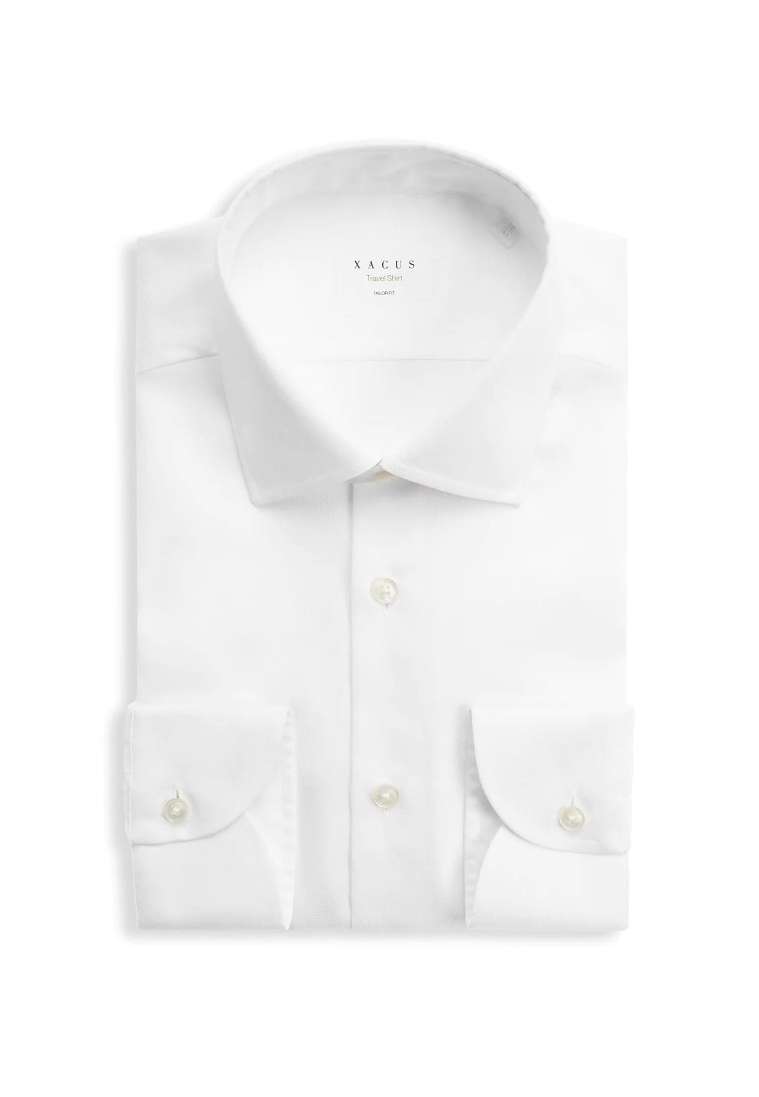 Camicia bianca collo italiano Wrinkle Free Xacus A25 WF536ML/11806 //  001 XACUS 