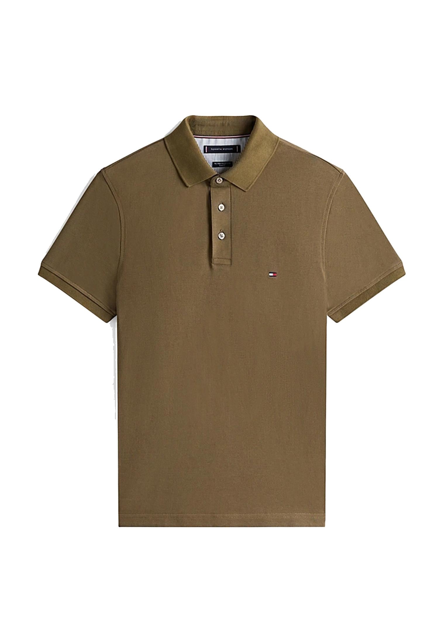 Polo verde oliva cotone slim fit Tommy Hilfiger A25 MW0MW17771RBN RBNRBN TOMMY HILFIGER 