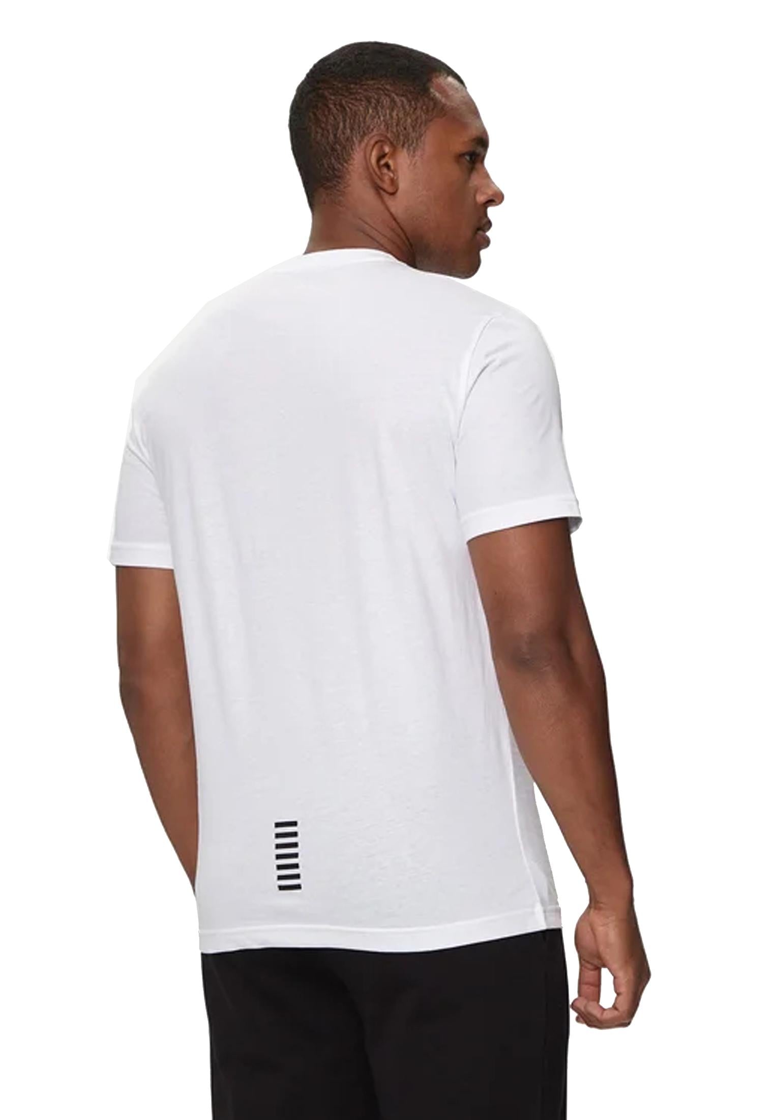 T-shirt girocollo bianca cotone basica EA7 Armani A25 8NPT25 PJVPZ 11001100 EA7 