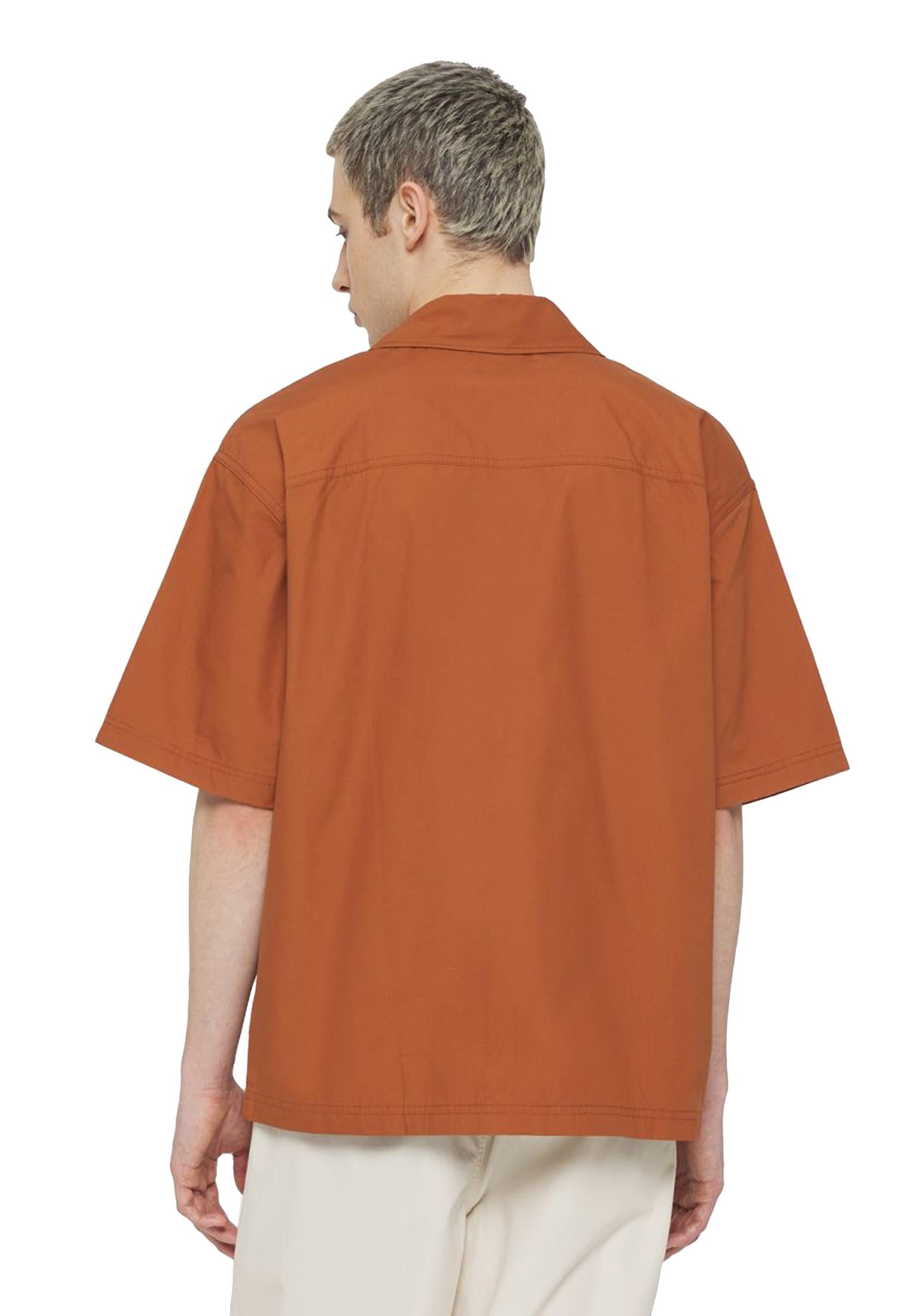 Camicia maniche corte marrone workwear Fishersville Dickies P24 DK0A4YS6H161 H161 DICKIES 